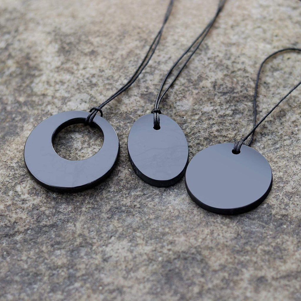 Shungite Crystal Necklace Set – Handcrafted Chakra Pendants for Energy Alignment & Style