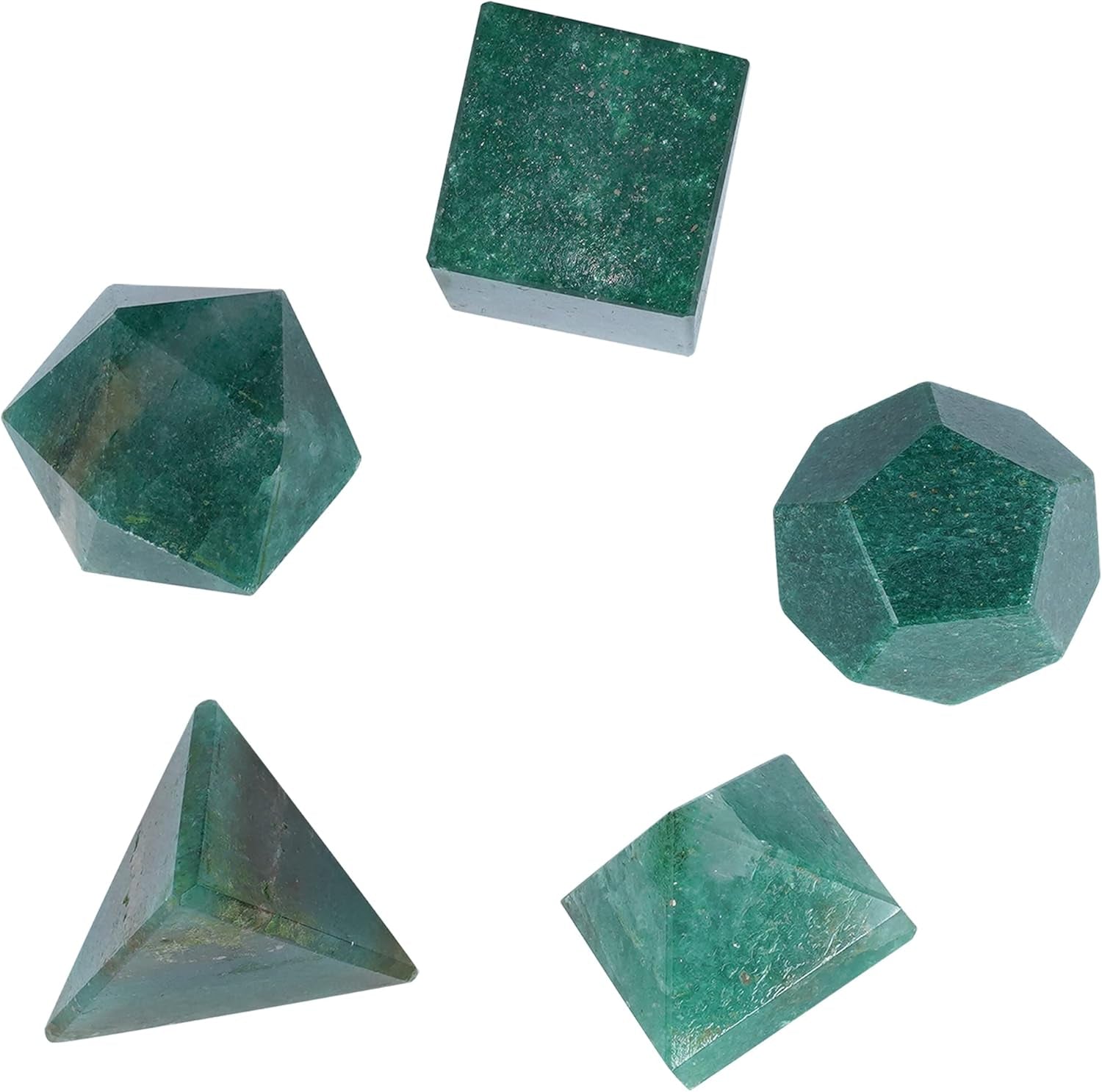 Platonic Solid Sacred Geometry Set for Reiki Healing & Chakra Balancing (15-20mm)