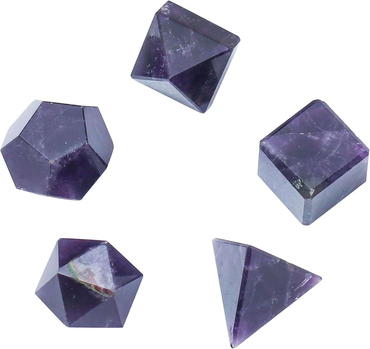 Platonic Solid Sacred Geometry Set for Reiki Healing & Chakra Balancing (15-20mm)