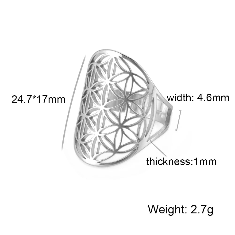 Sacred Geometry Ring –  Flower of Life | Metatron’s Cube | and More
