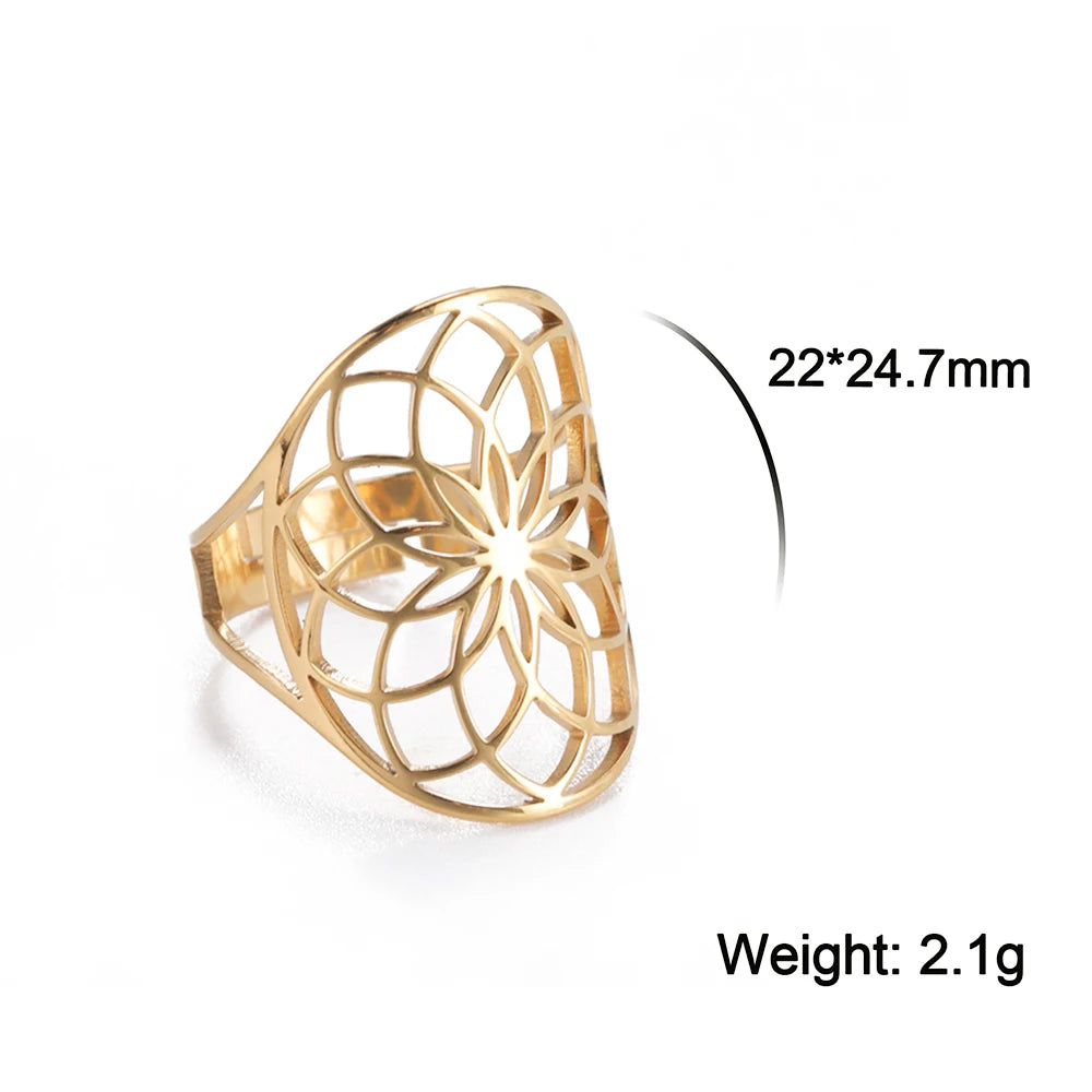 Sacred Geometry Ring –  Flower of Life | Metatron’s Cube | and More