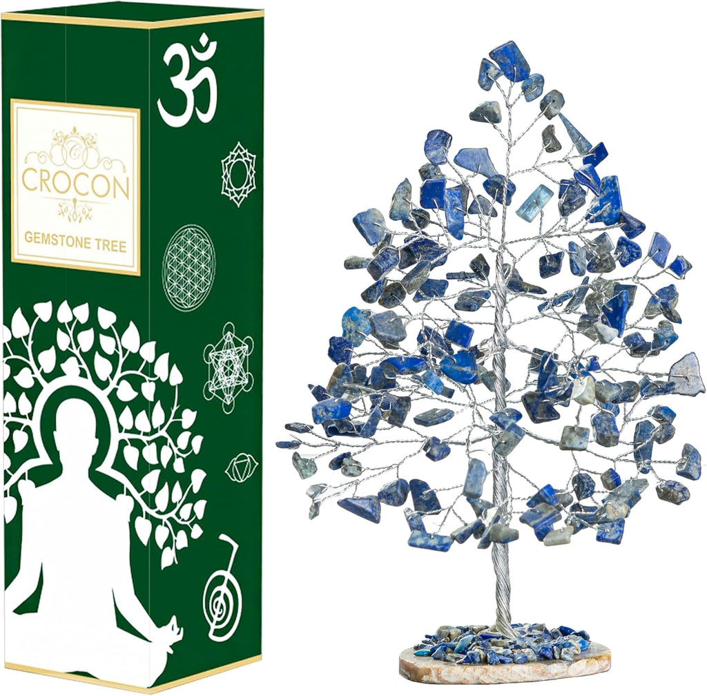 7 Chakra Tree of Life - Crystal Tree for Positive - Gemstone Tree - Seven Chakra Tree Spiritual Wisdom Feng Shui Tree Decor - Handmade - Healing Tree - Attract Good Luck & Charm Gift