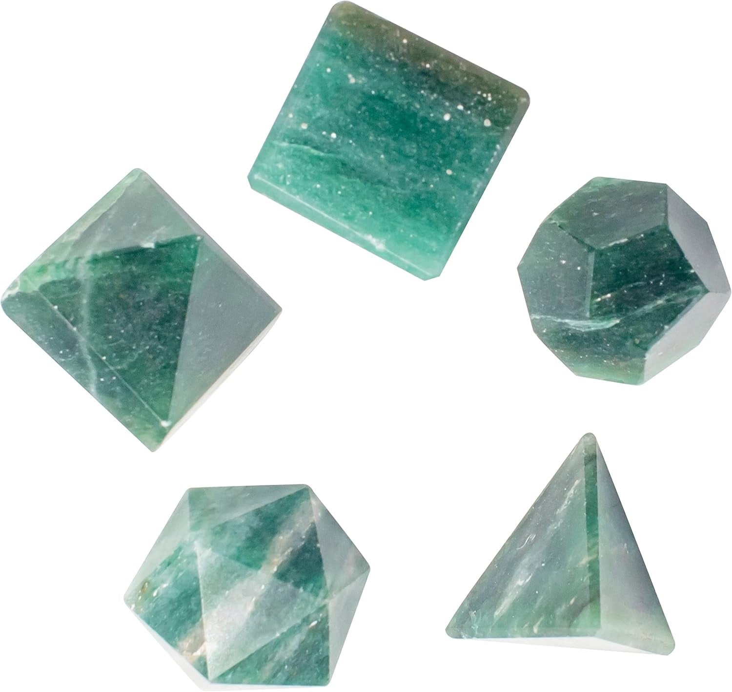 Platonic Solid Sacred Geometry Set for Reiki Healing & Chakra Balancing (15-20mm)