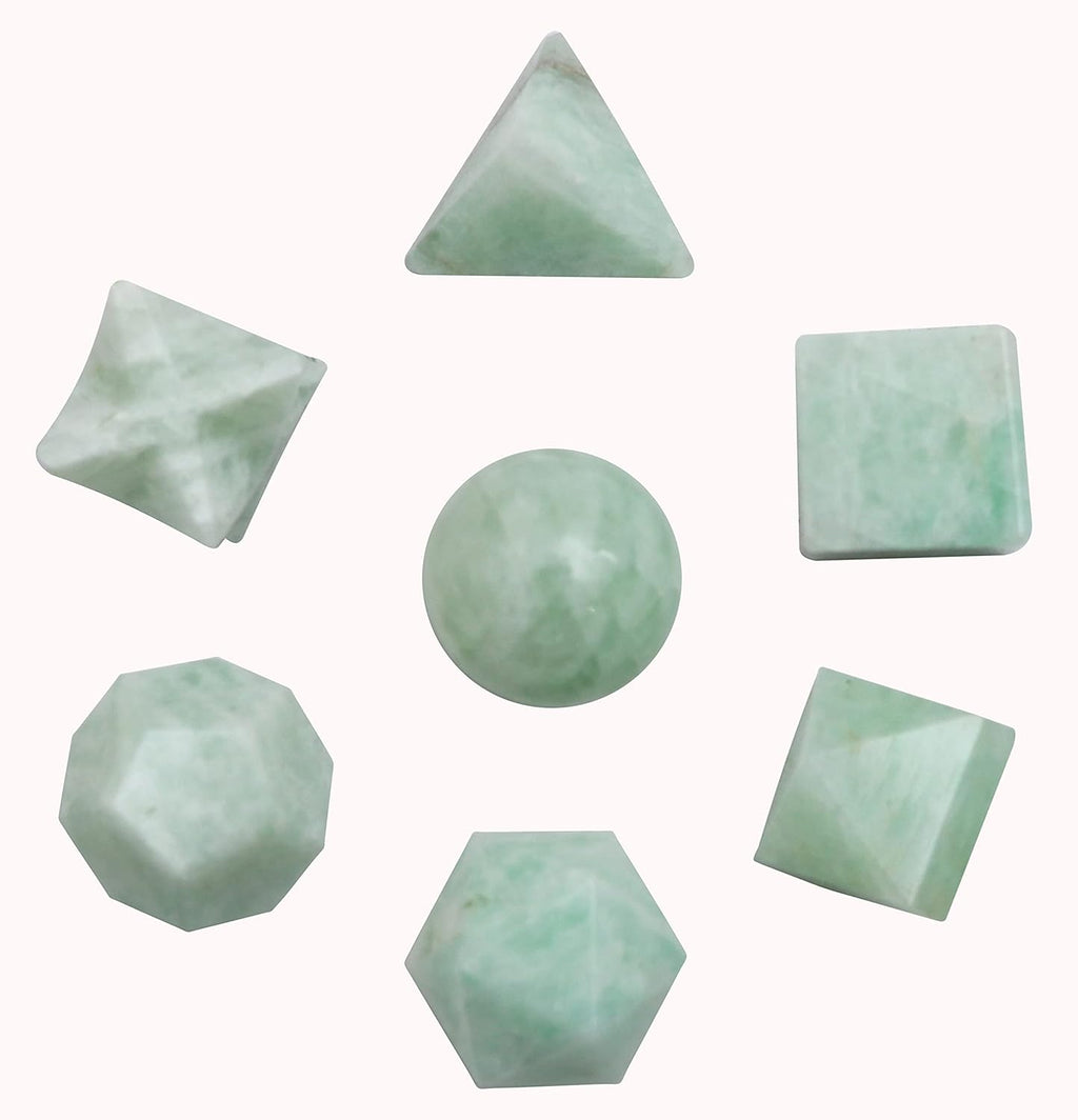 Platonic Solid Sacred Geometry Set for Reiki Healing & Chakra Balancing (15-20mm)
