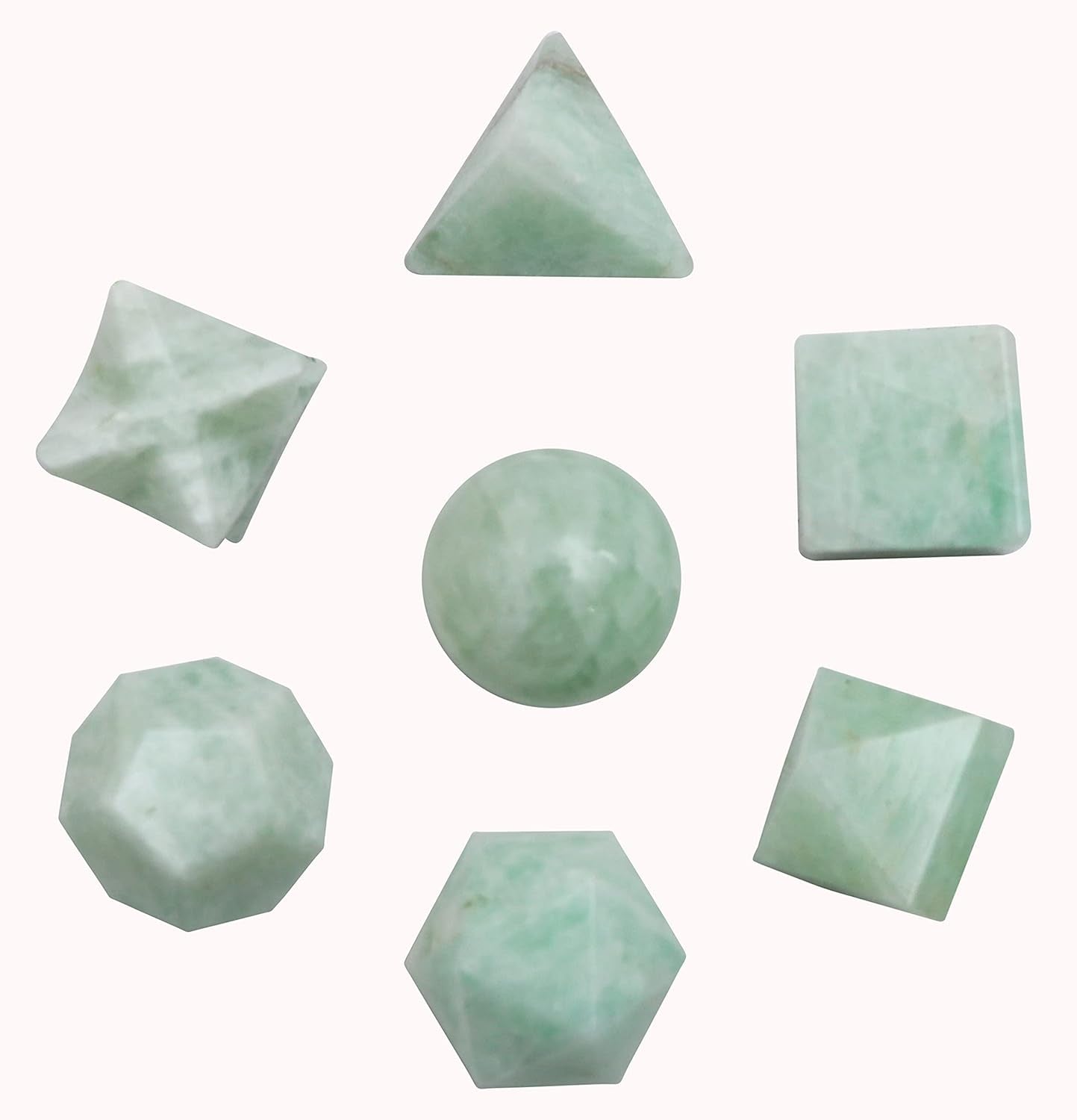 Platonic Solid Sacred Geometry Set for Reiki Healing & Chakra Balancing (15-20mm)