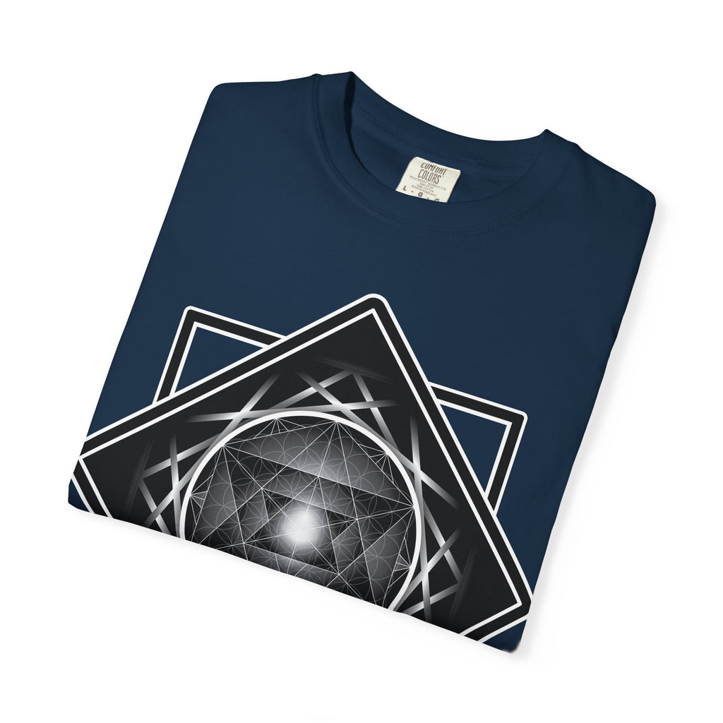 Merkaba Energy Tee – Geometric Art Unisex T-Shirt | Sacred Symbol Shirt | Boho Festival Fashion | Gift for Art Lovers