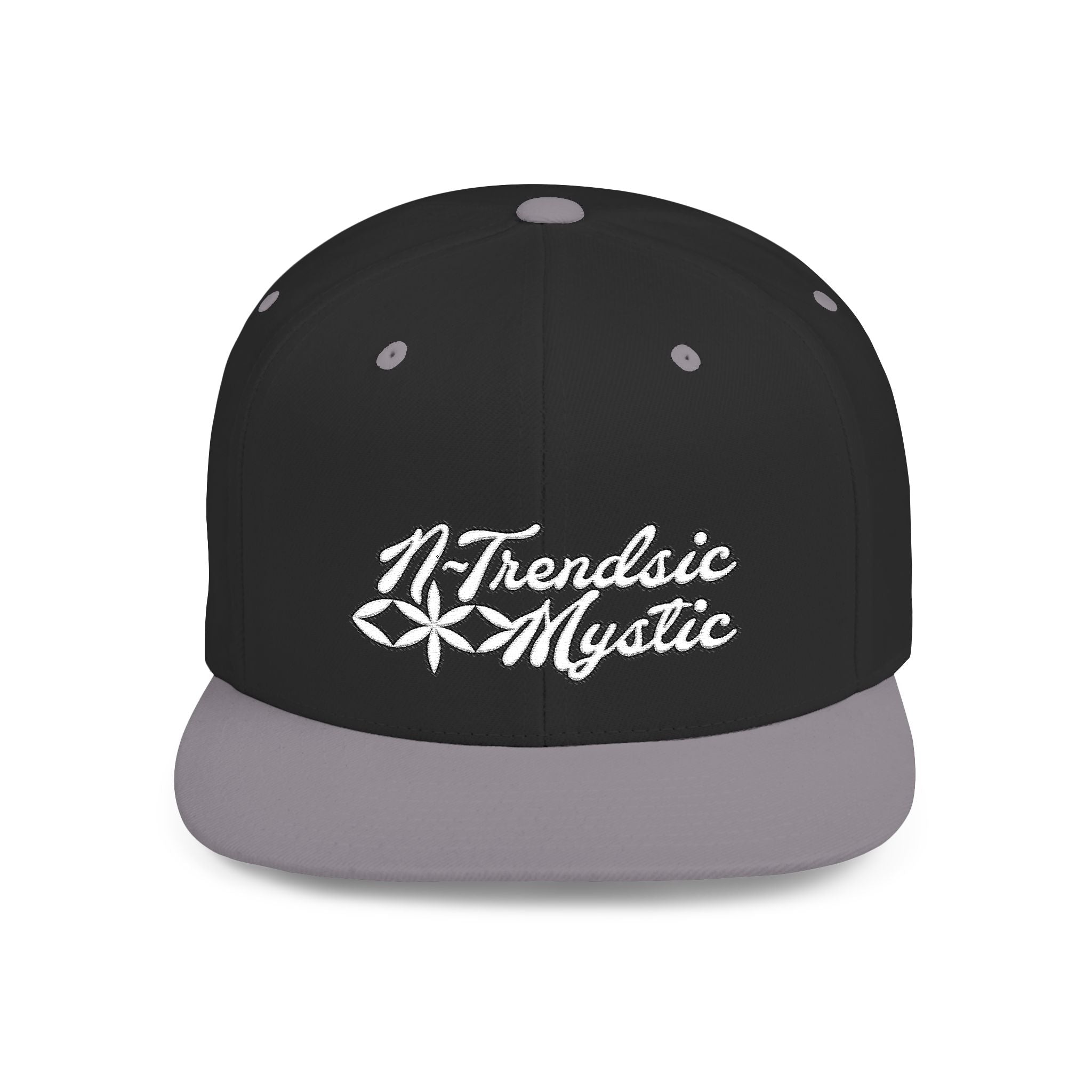 Mystic Emblem Cap with embroidered NTrendSic Mystic logo on structured 6-panel snapback with flat bill and adjustable closure