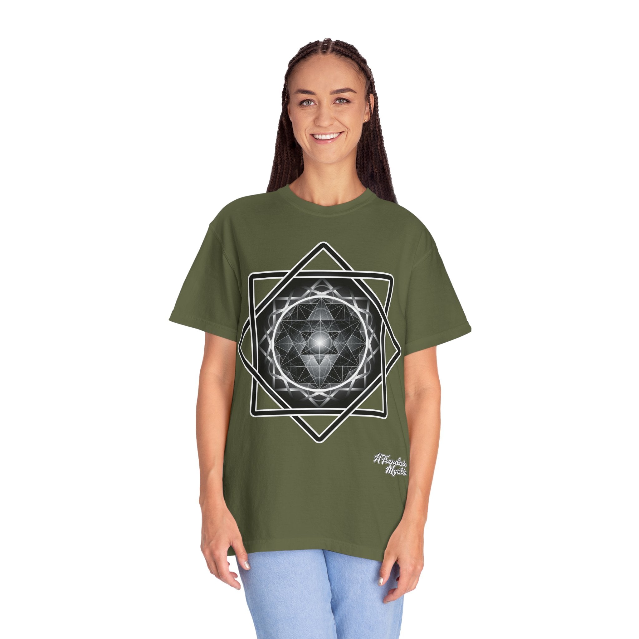 Merkaba Energy Tee – Geometric Art Unisex T-Shirt | Sacred Symbol Shirt | Boho Festival Fashion | Gift for Art Lovers
