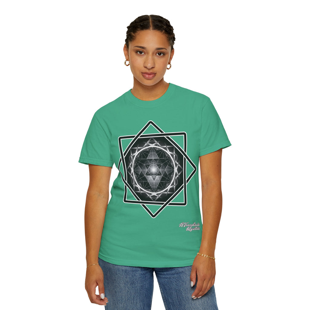 Merkaba Energy Tee – Geometric Art Unisex T-Shirt | Sacred Symbol Shirt | Boho Festival Fashion | Gift for Art Lovers