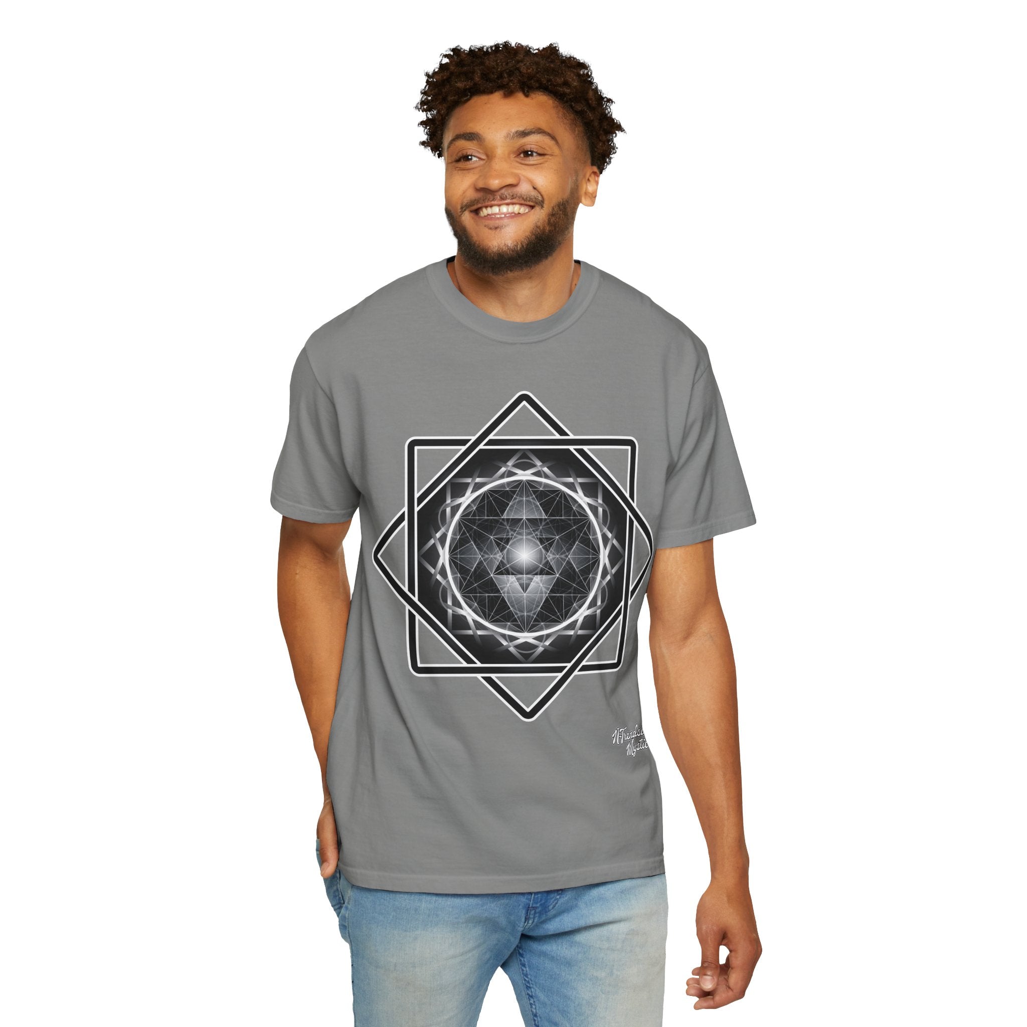 Merkaba Energy Tee – Geometric Art Unisex T-Shirt | Sacred Symbol Shirt | Boho Festival Fashion | Gift for Art Lovers