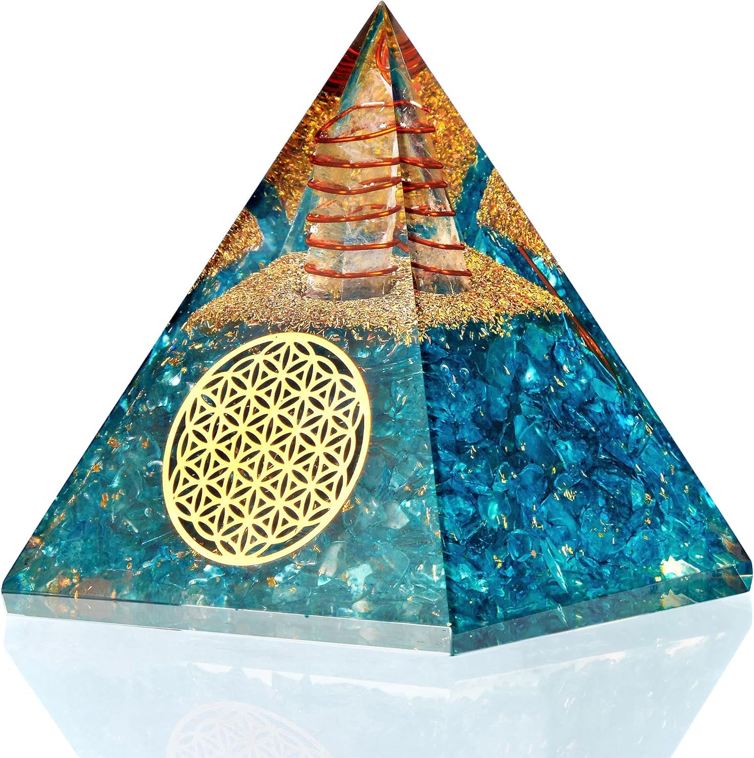Orgone Pyramid – Handmade Crystal Orgone Generators with Flower of Life