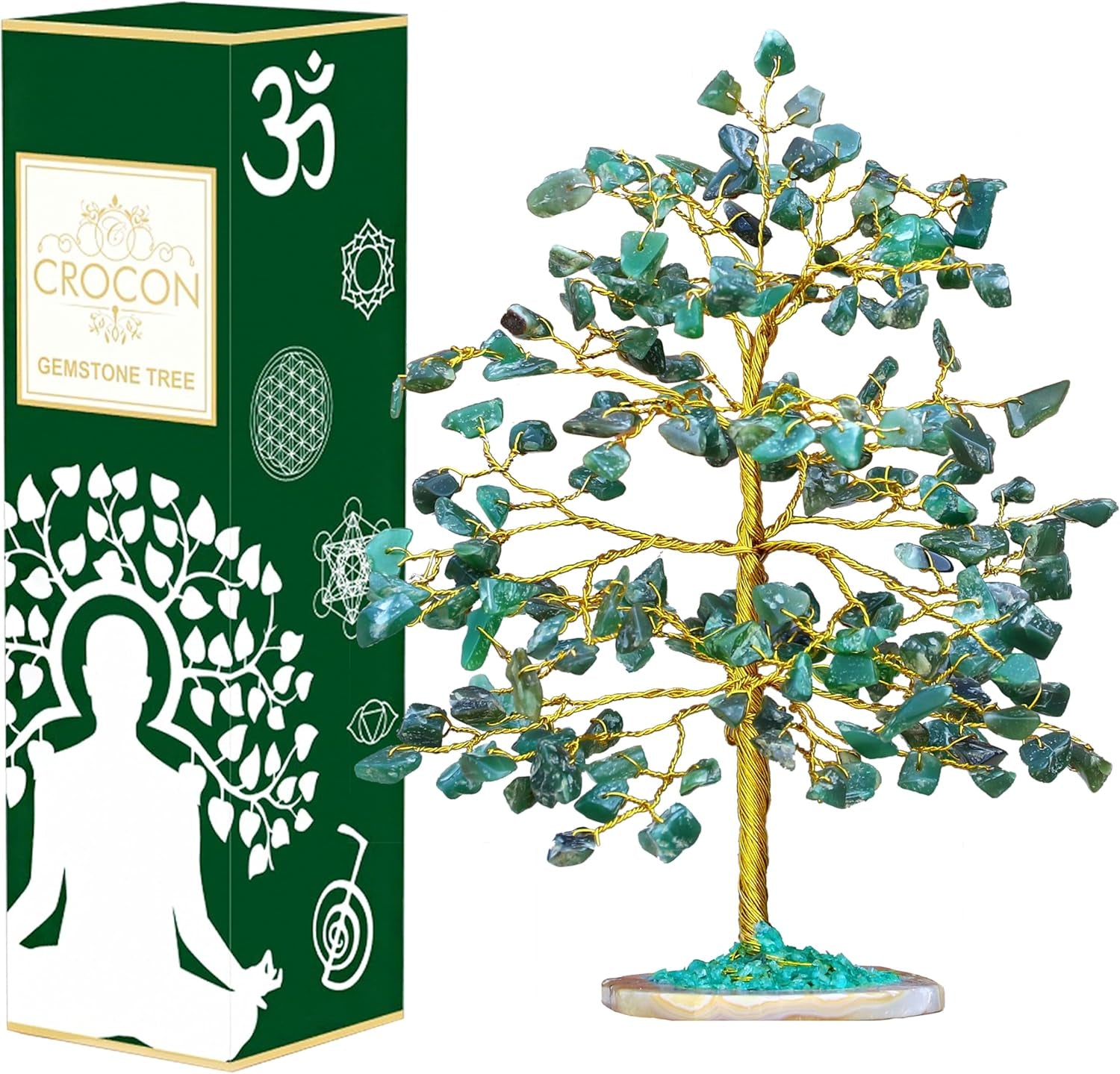 7 Chakra Tree of Life - Crystal Tree for Positive - Gemstone Tree - Seven Chakra Tree Spiritual Wisdom Feng Shui Tree Decor - Handmade - Healing Tree - Attract Good Luck & Charm Gift