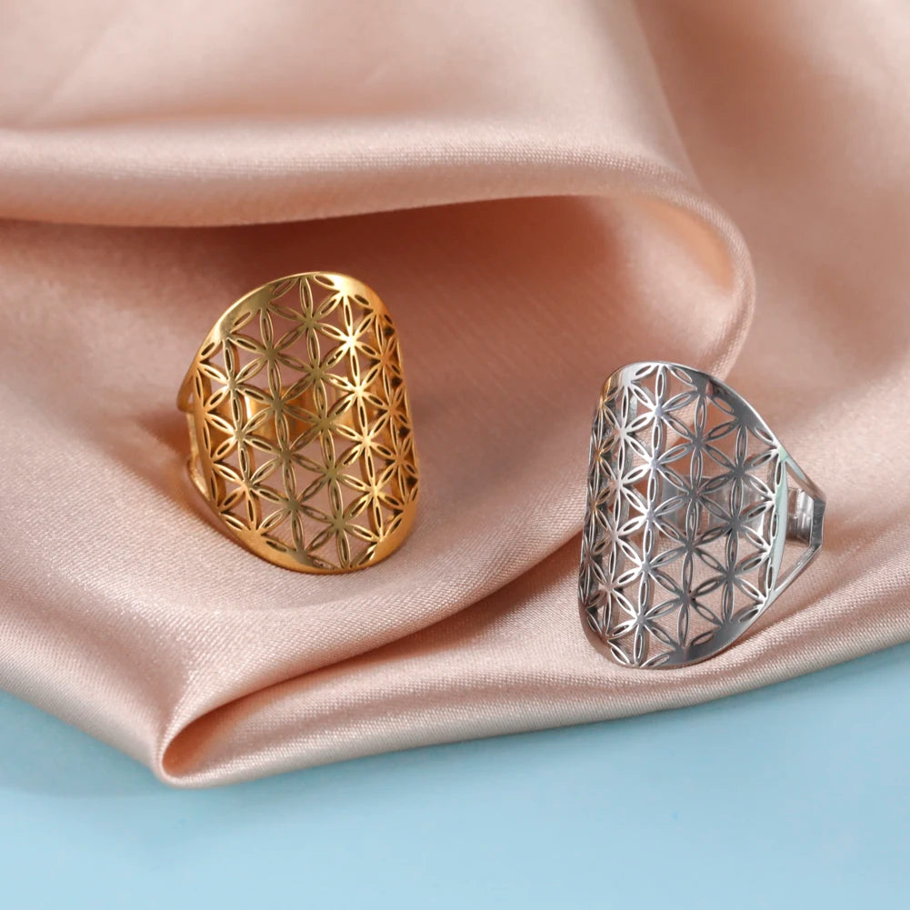 Sacred Geometry Ring –  Flower of Life | Metatron’s Cube | and More