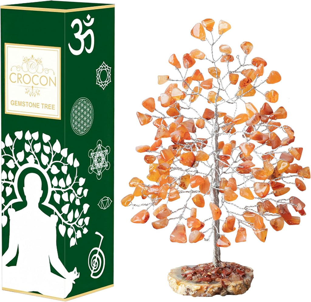 7 Chakra Tree of Life - Crystal Tree for Positive - Gemstone Tree - Seven Chakra Tree Spiritual Wisdom Feng Shui Tree Decor - Handmade - Healing Tree - Attract Good Luck & Charm Gift