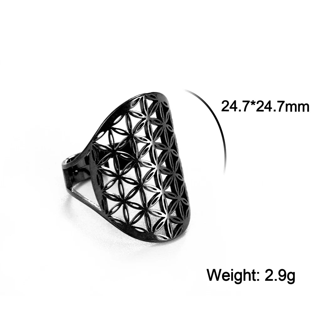 Sacred Geometry Ring –  Flower of Life | Metatron’s Cube | and More