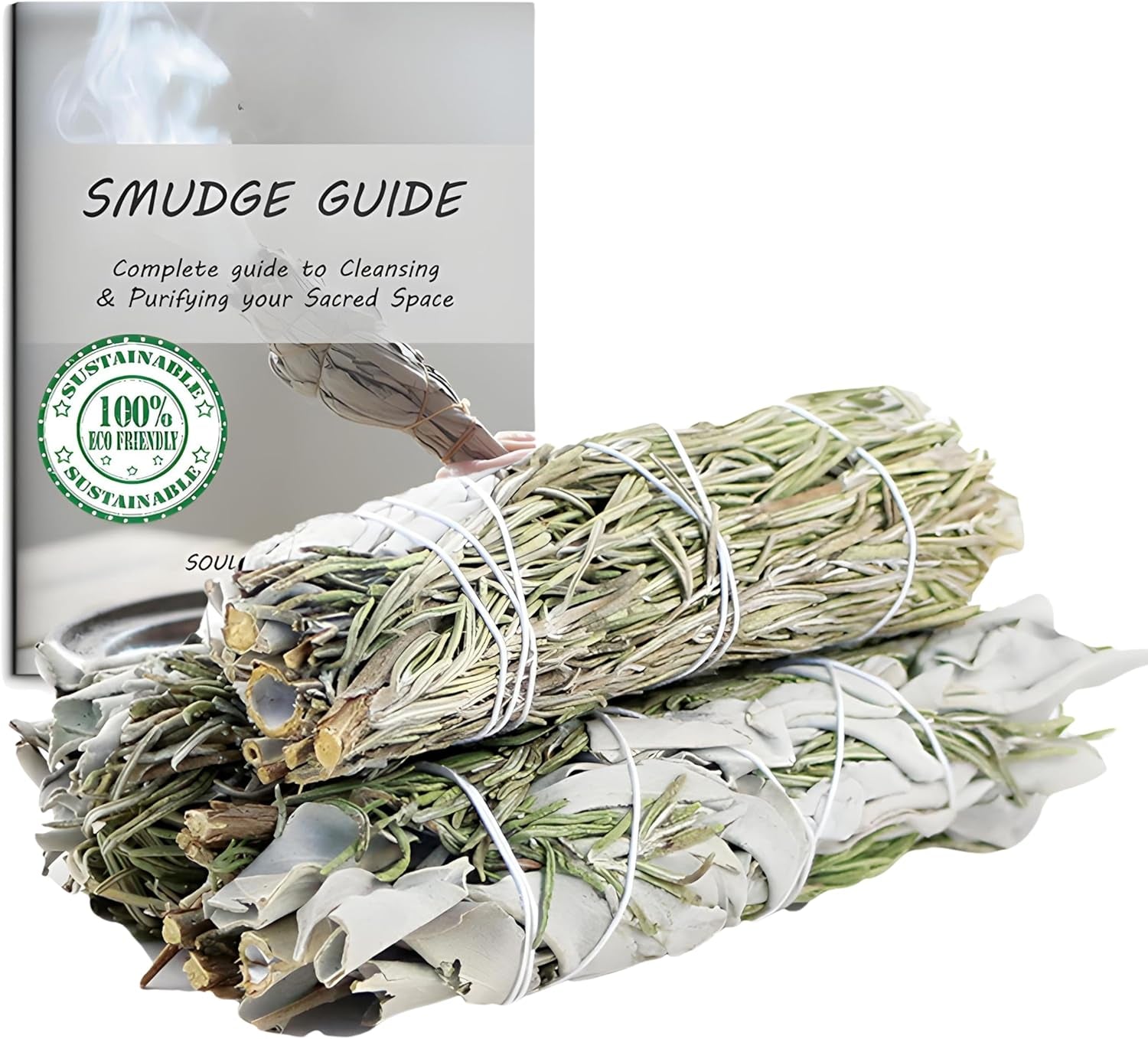 White Sage & Cedar Smudge Stick Bundle – 3 Pack | Sacred Botanical Blends for Ritual, Cleansing & Ceremony