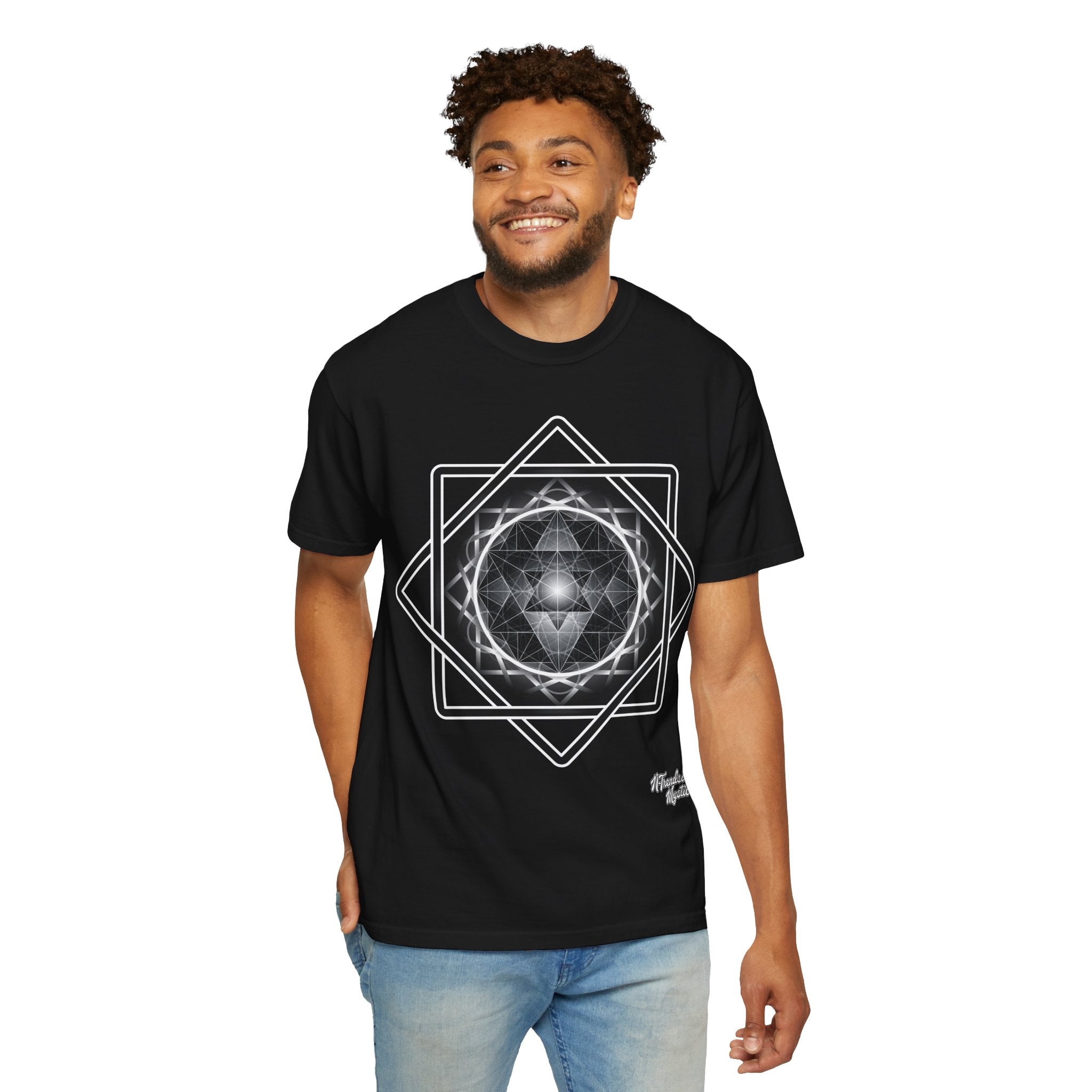 Merkaba Energy Tee – Geometric Art Unisex T-Shirt | Sacred Symbol Shirt | Boho Festival Fashion | Gift for Art Lovers