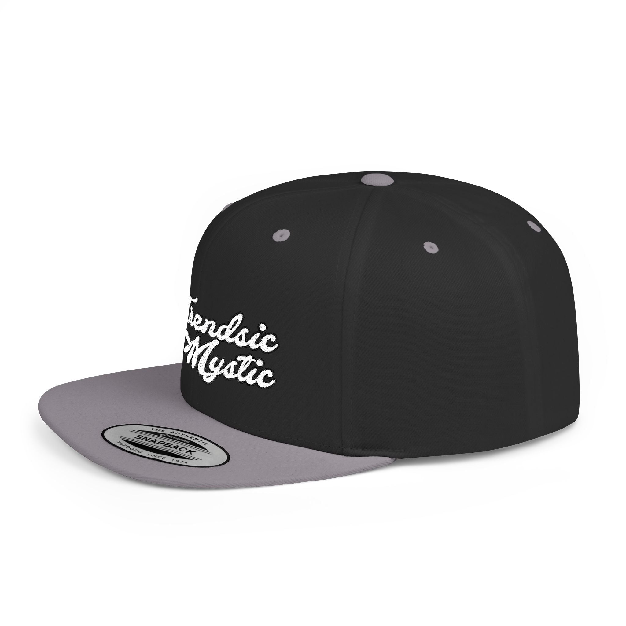 Mystic Emblem Cap with embroidered NTrendSic Mystic logo on structured 6-panel snapback with flat bill and adjustable closure