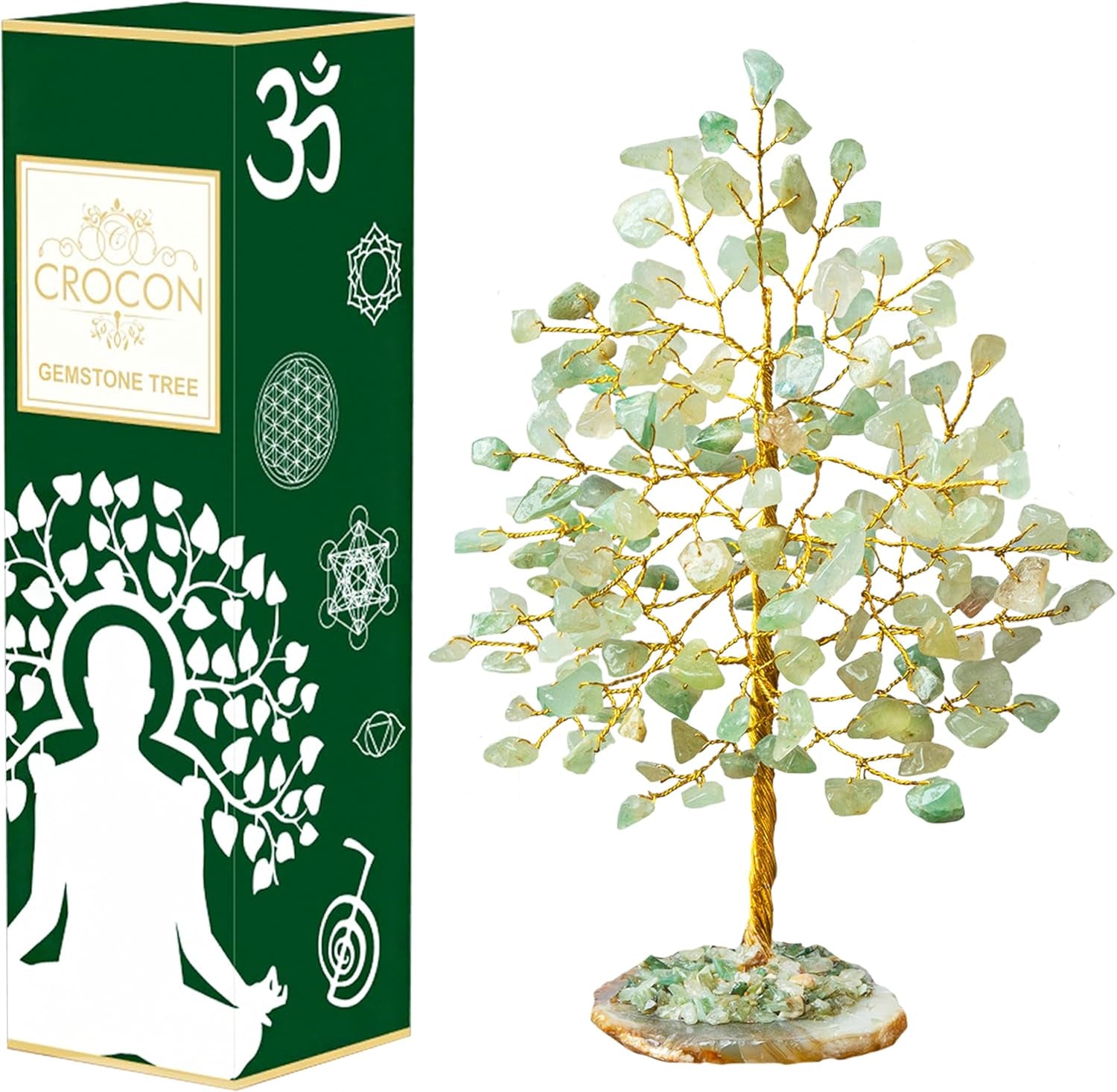 7 Chakra Tree of Life - Crystal Tree for Positive - Gemstone Tree - Seven Chakra Tree Spiritual Wisdom Feng Shui Tree Decor - Handmade - Healing Tree - Attract Good Luck & Charm Gift
