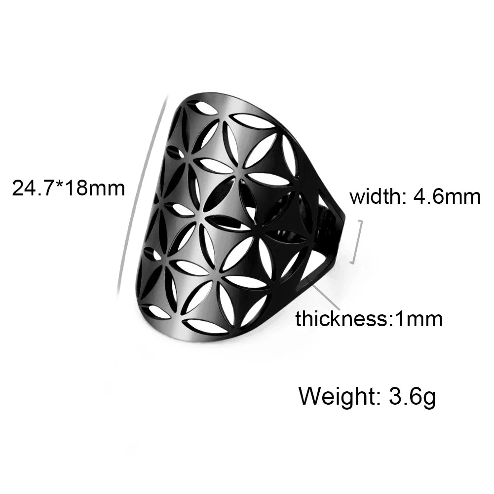 Sacred Geometry Ring –  Flower of Life | Metatron’s Cube | and More