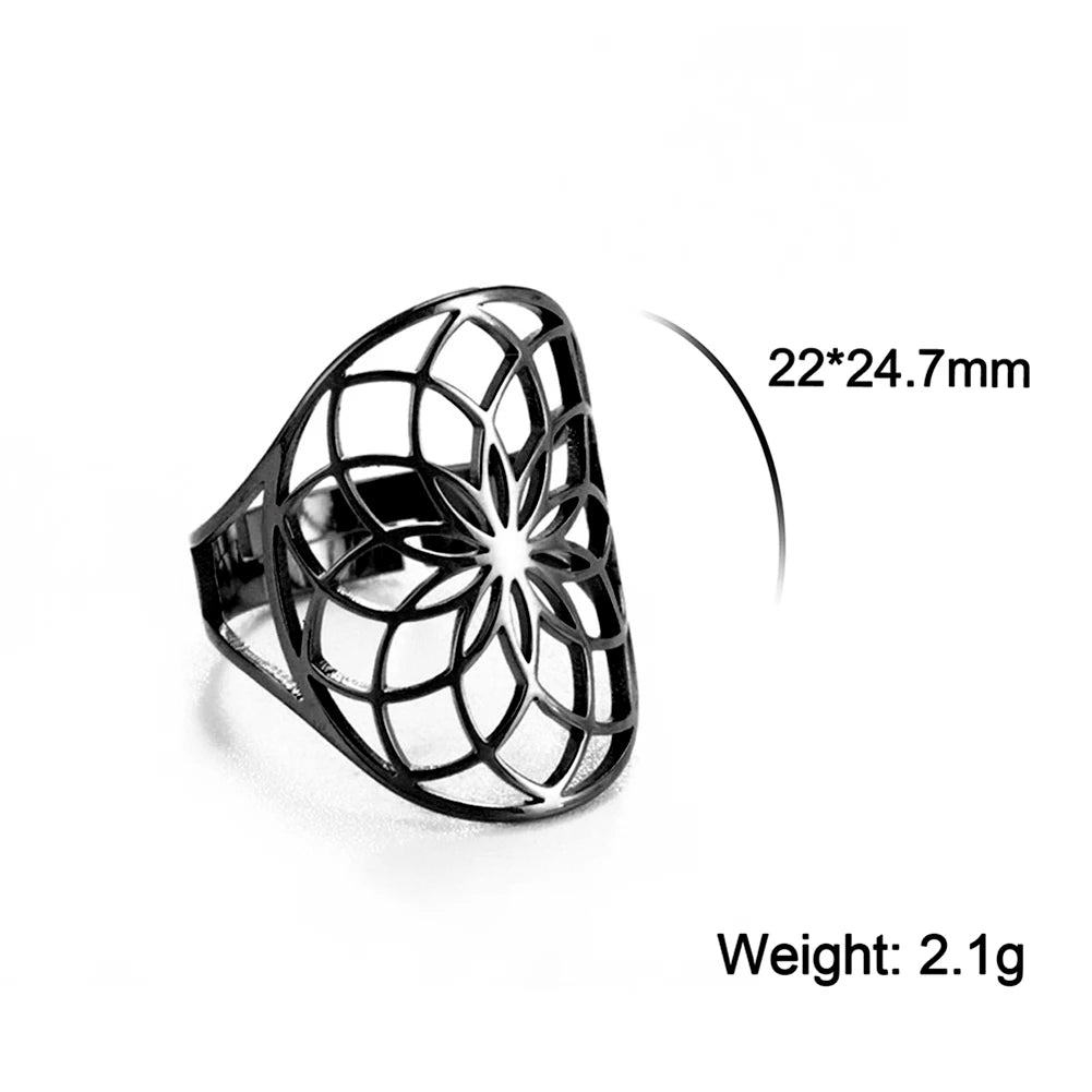 Sacred Geometry Ring –  Flower of Life | Metatron’s Cube | and More
