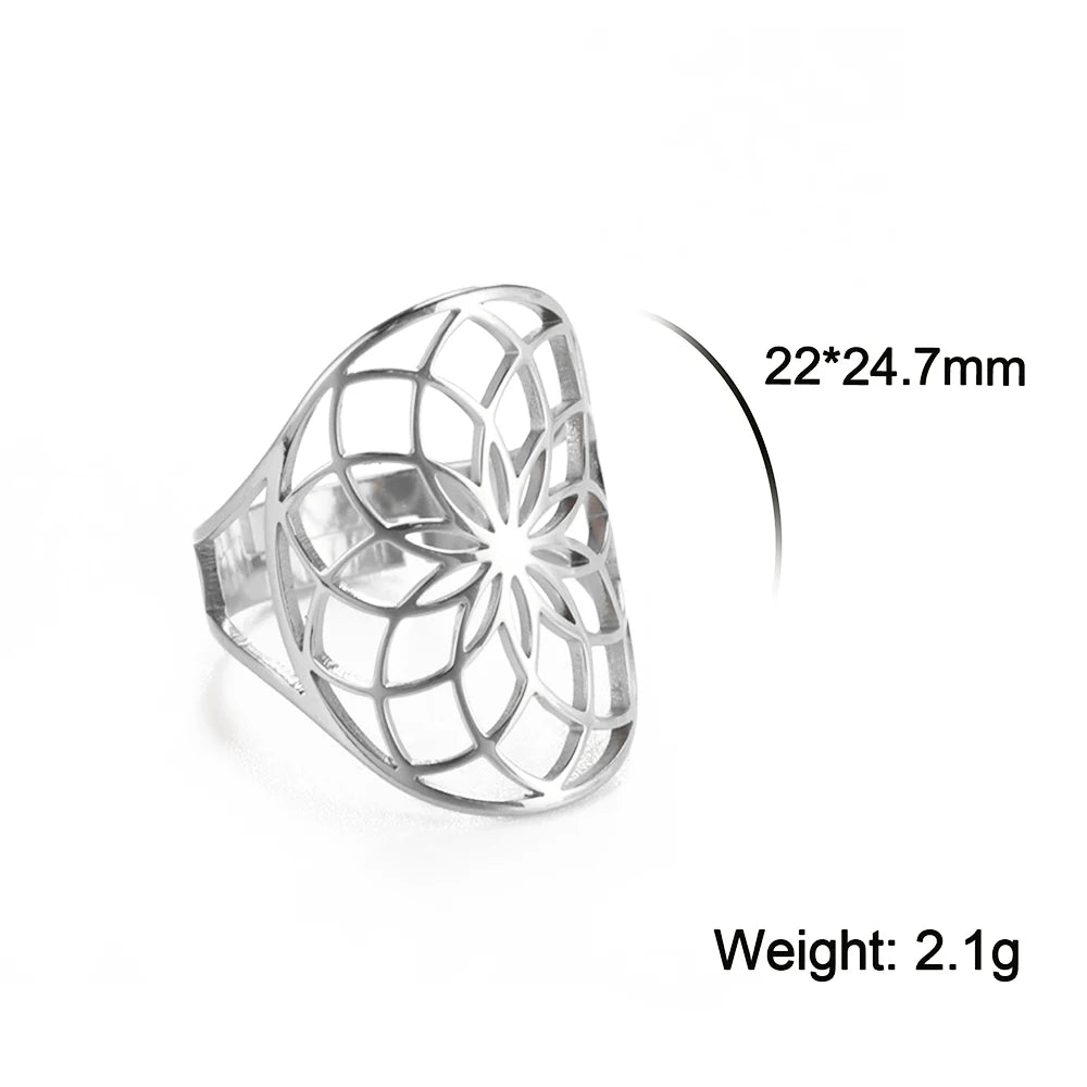 Sacred Geometry Ring –  Flower of Life | Metatron’s Cube | and More