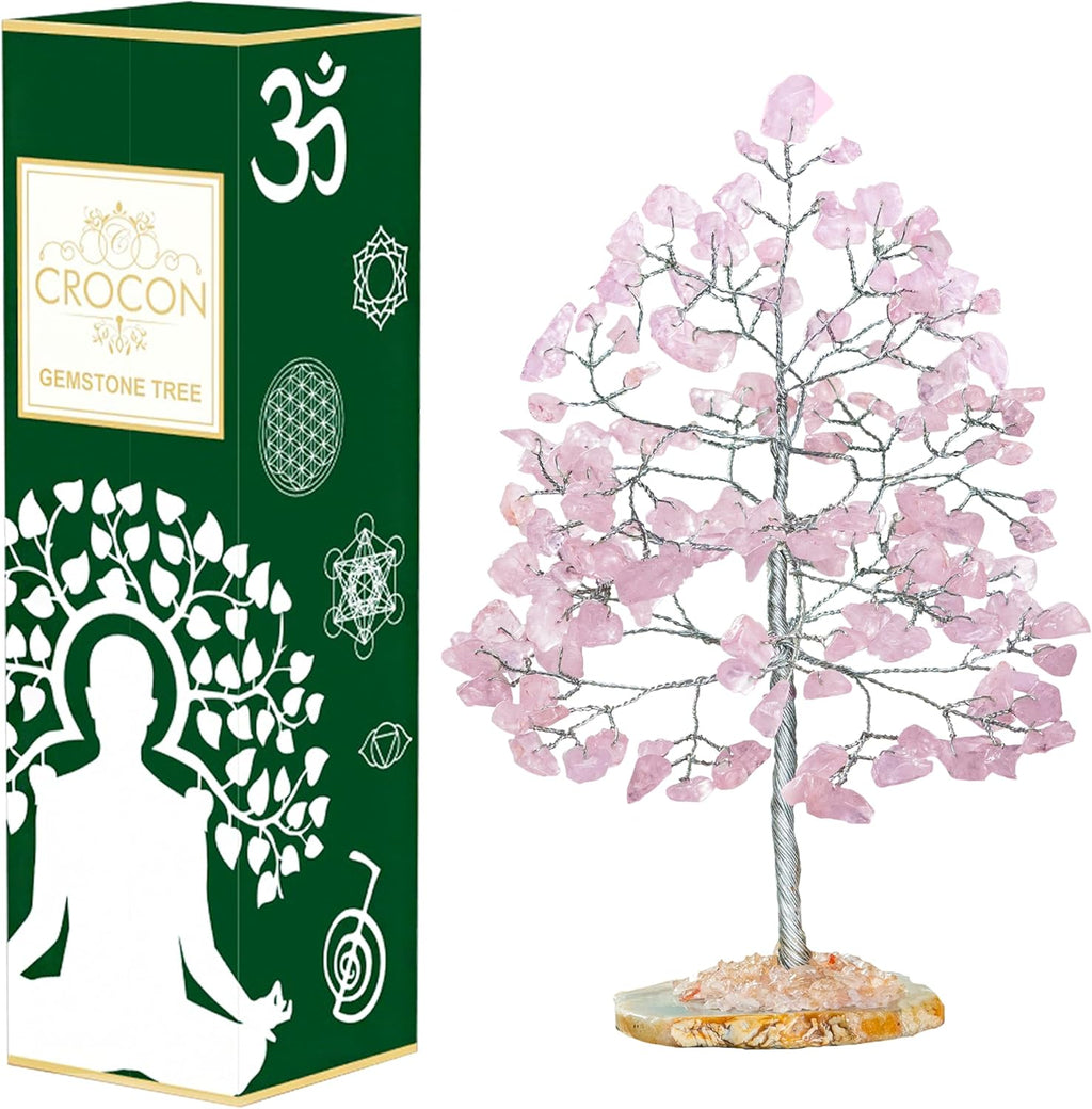7 Chakra Tree of Life - Crystal Tree for Positive - Gemstone Tree - Seven Chakra Tree Spiritual Wisdom Feng Shui Tree Decor - Handmade - Healing Tree - Attract Good Luck & Charm Gift