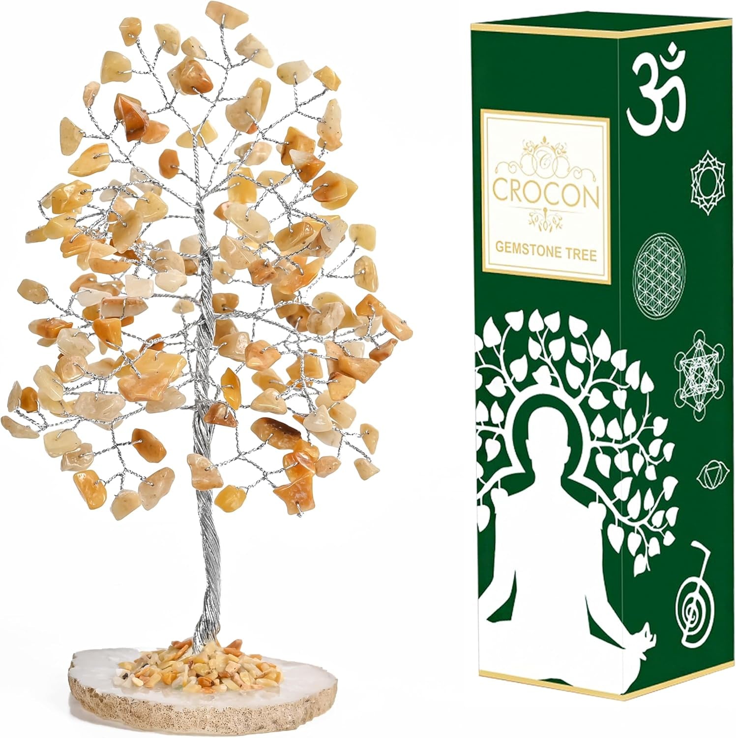 7 Chakra Tree of Life - Crystal Tree for Positive - Gemstone Tree - Seven Chakra Tree Spiritual Wisdom Feng Shui Tree Decor - Handmade - Healing Tree - Attract Good Luck & Charm Gift