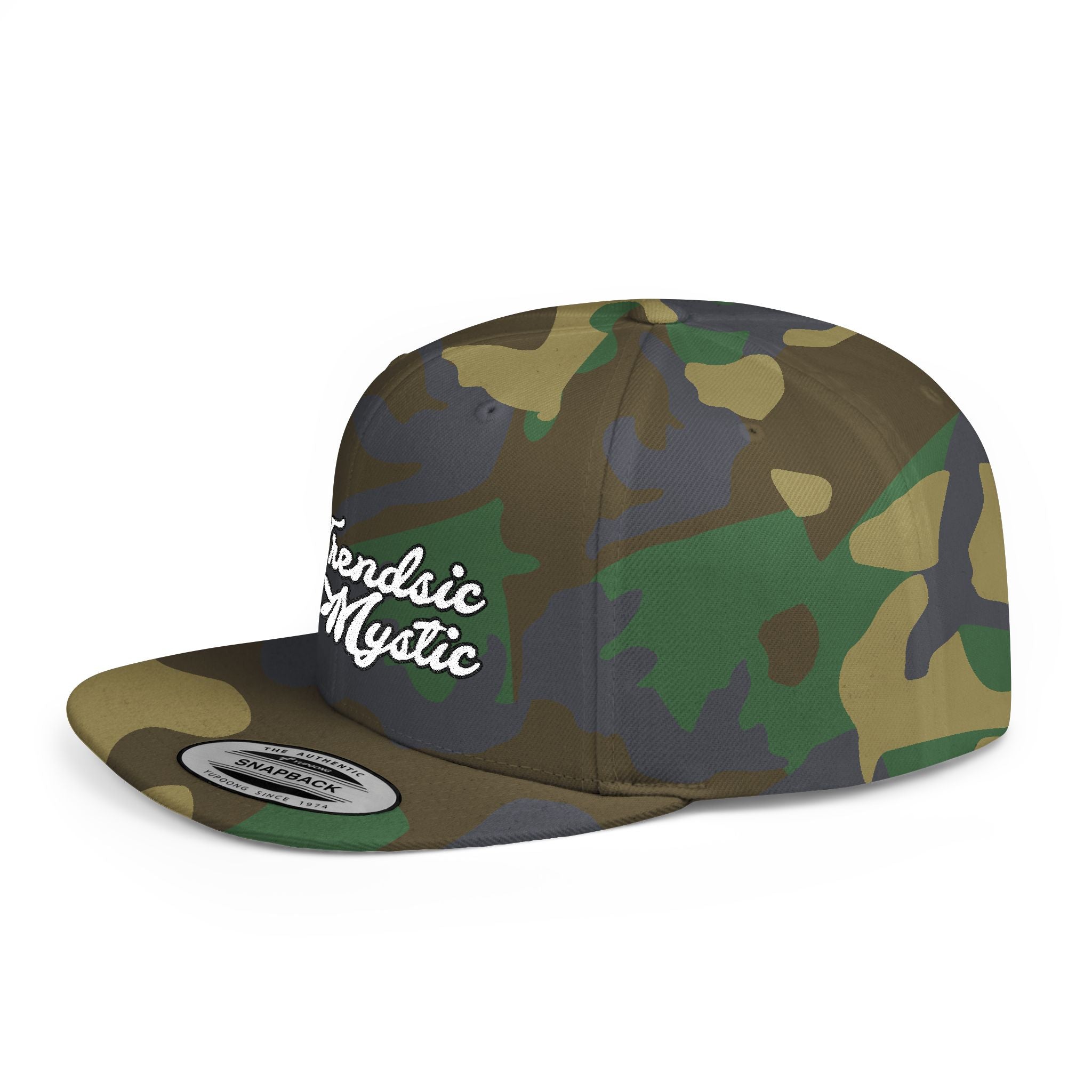 Mystic Emblem Cap with embroidered NTrendSic Mystic logo on structured 6-panel snapback with flat bill and adjustable closure