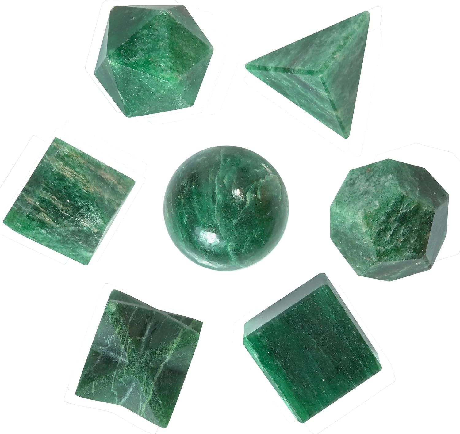 Platonic Solid Sacred Geometry Set for Reiki Healing & Chakra Balancing (15-20mm)