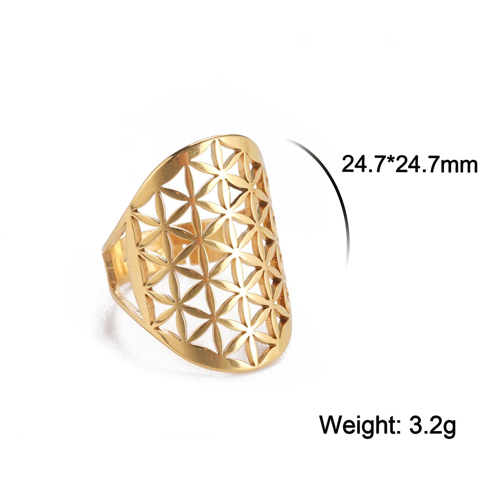 Sacred Geometry Ring –  Flower of Life | Metatron’s Cube | and More
