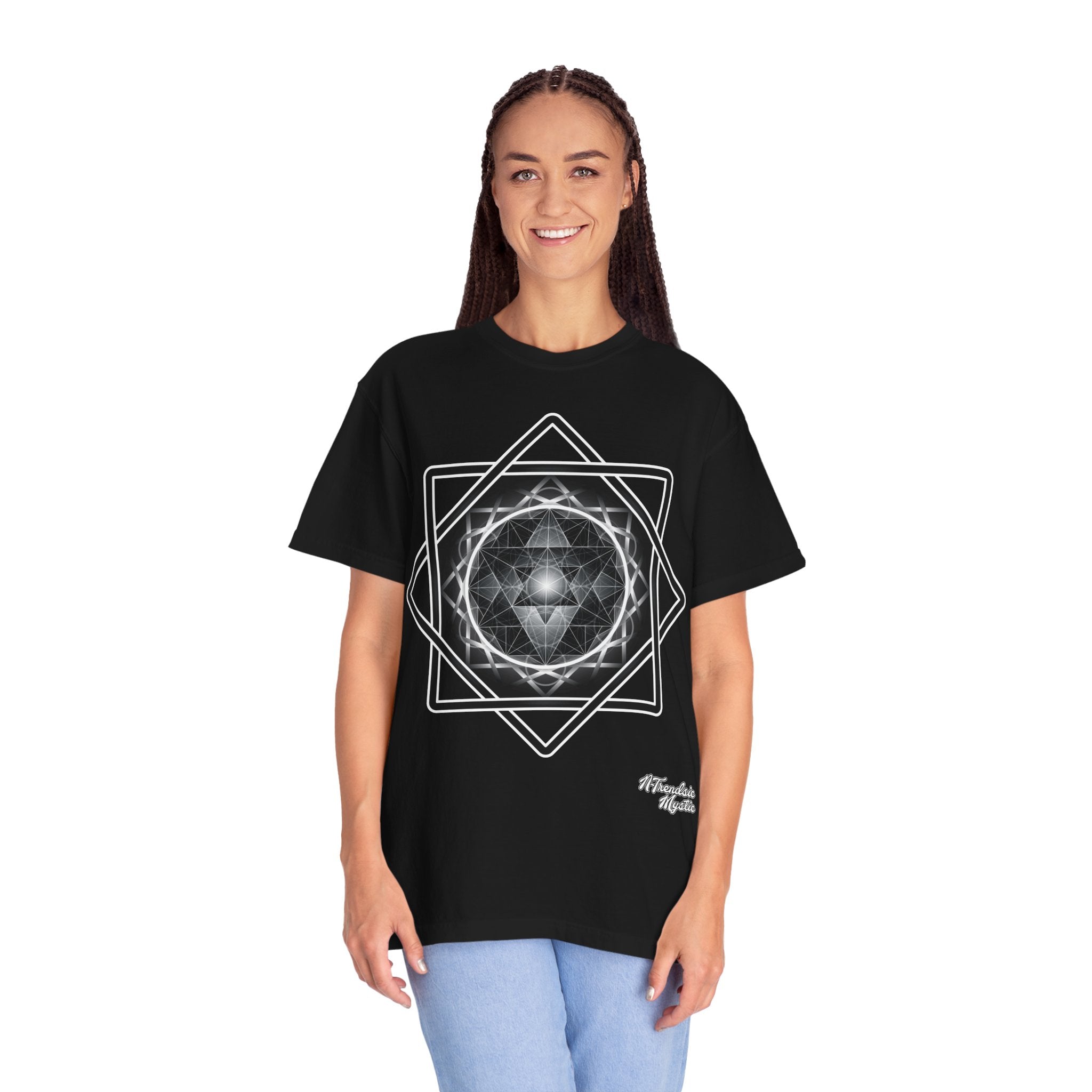 Merkaba Energy Tee – Geometric Art Unisex T-Shirt | Sacred Symbol Shirt | Boho Festival Fashion | Gift for Art Lovers