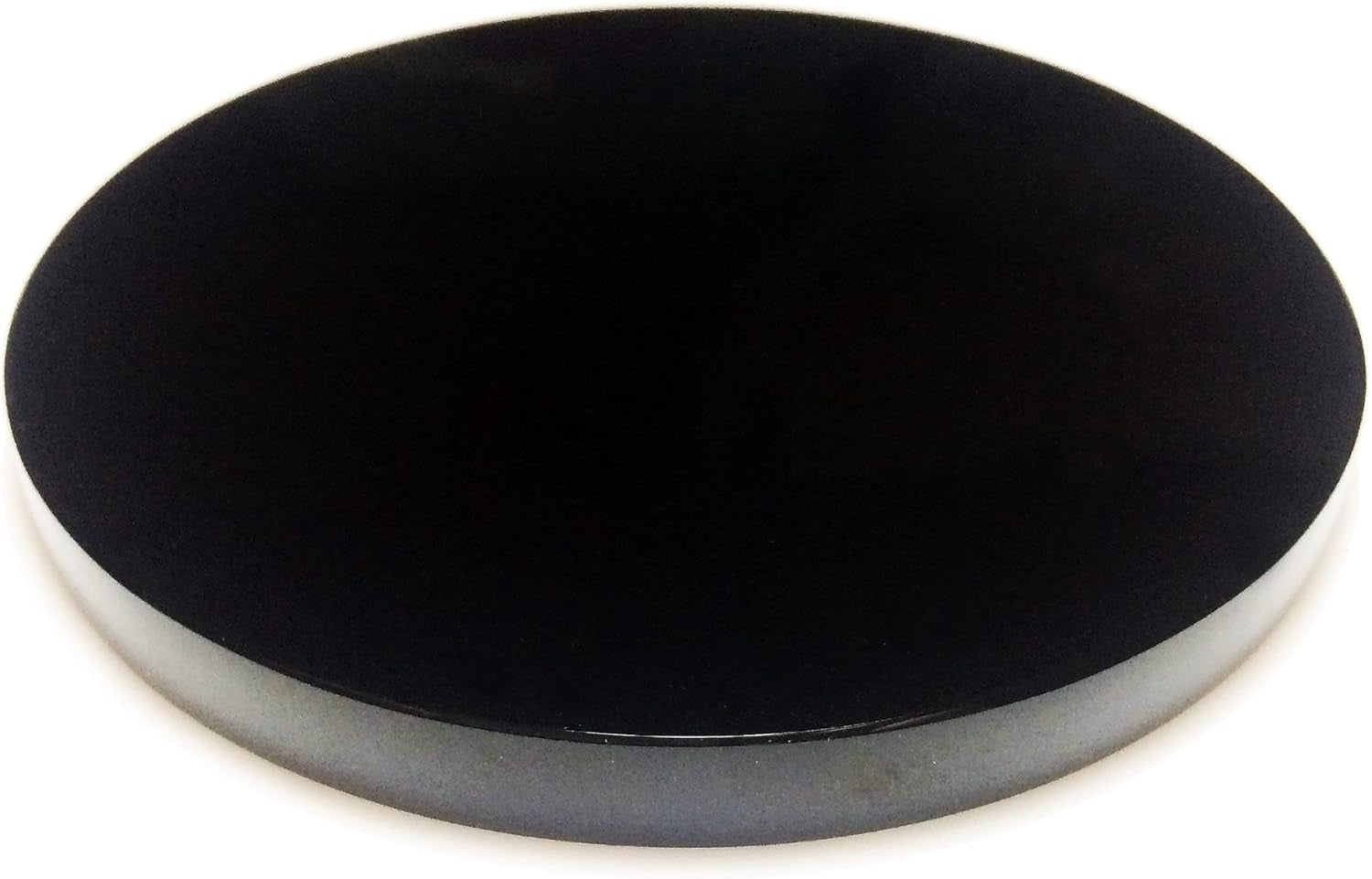 Black Obsidian Scrying Mirror with Wooden Stand | 100mm Divination & Meditation Tool