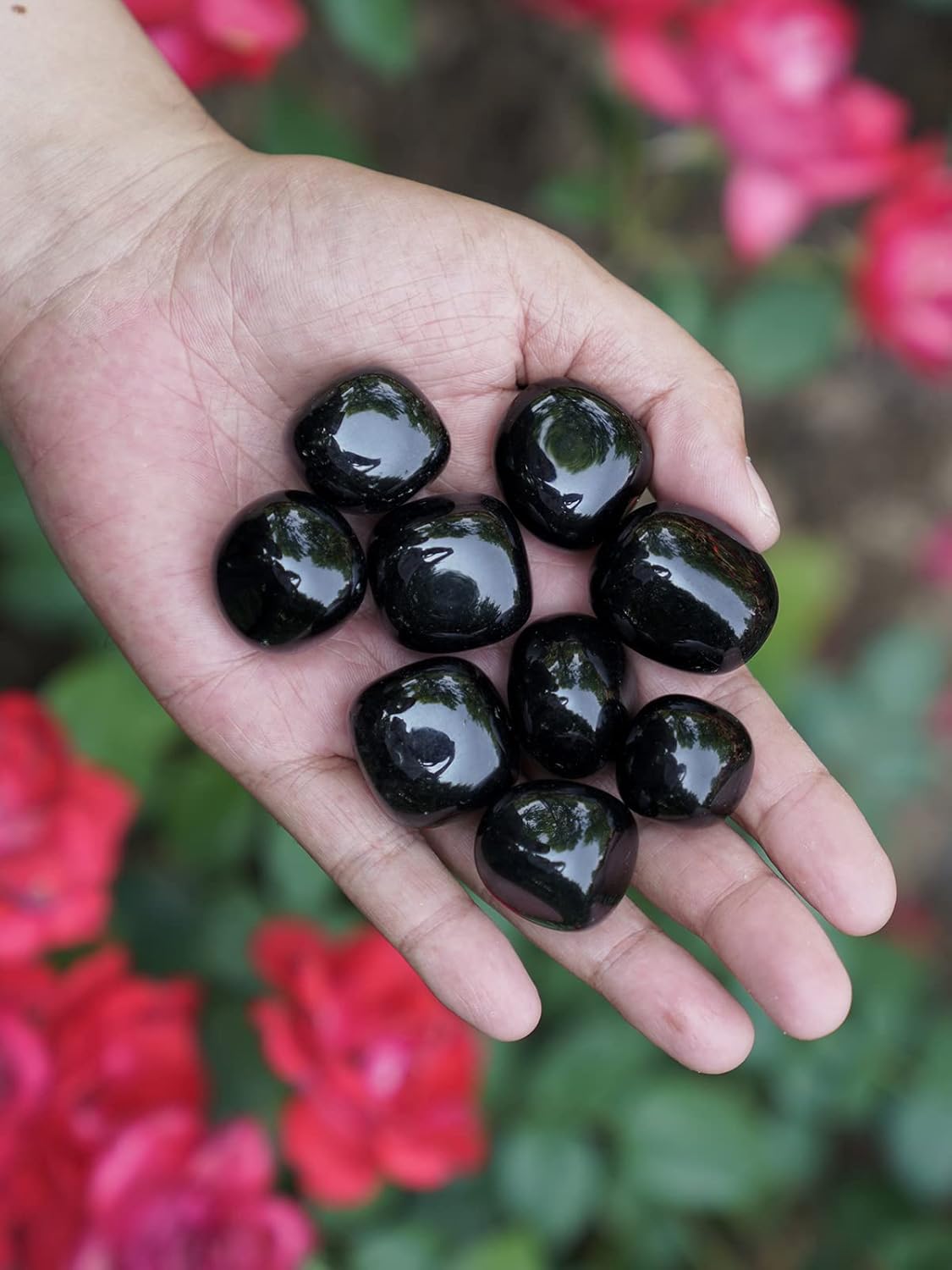 1/2 lb Tumbled Healing Crystals | Obsidian, Amethyst, Quartz, Aventurine, Jasper, Rose Quartz & Tiger Eye Stones (Polished 20–50mm)