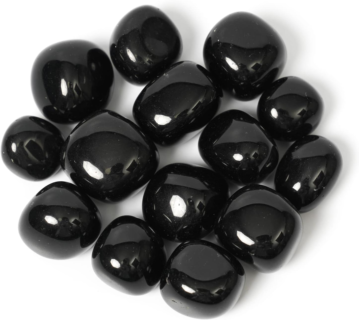 1/2 lb Tumbled Healing Crystals | Obsidian, Amethyst, Quartz, Aventurine, Jasper, Rose Quartz & Tiger Eye Stones (Polished 20–50mm)