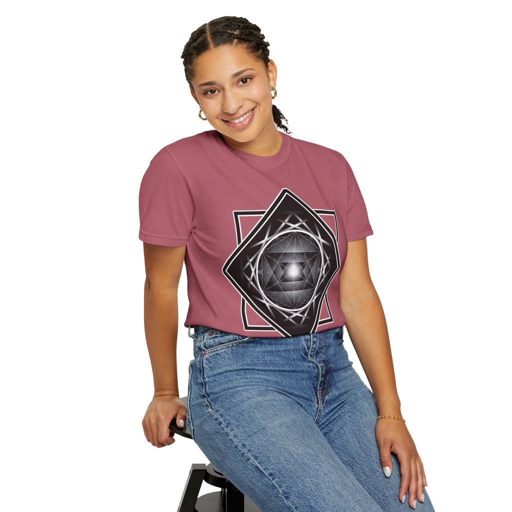 Merkaba Energy Tee – Geometric Art Unisex T-Shirt | Sacred Symbol Shirt | Boho Festival Fashion | Gift for Art Lovers