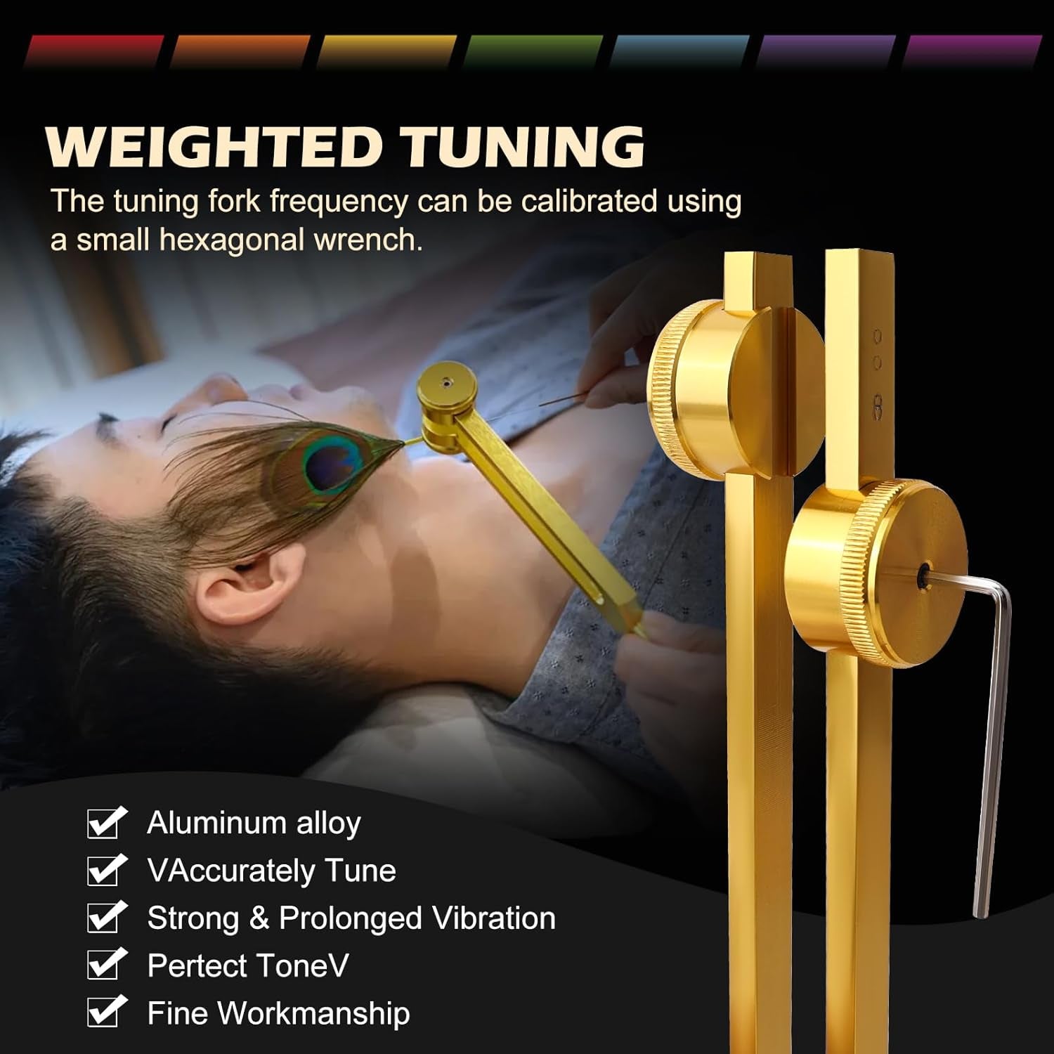 8-Piece Chakra Tuning Fork Set – Solfeggio Frequencies for Sound Therapy, DNA Activation & Soul Alignment