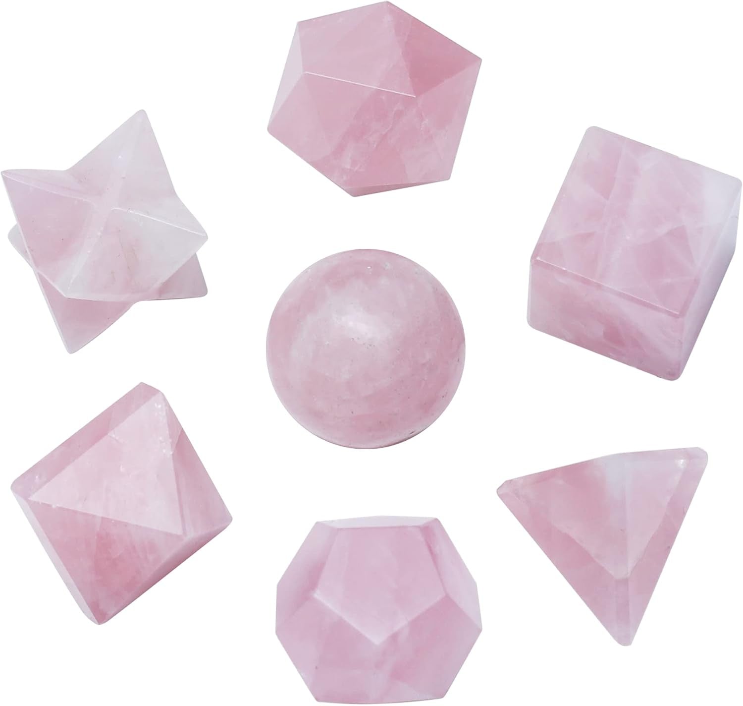 Platonic Solid Sacred Geometry Set for Reiki Healing & Chakra Balancing (15-20mm)