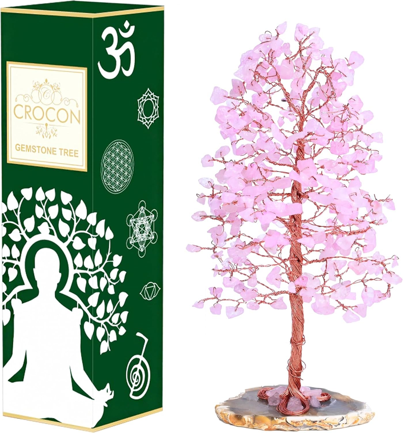 7 Chakra Tree of Life - Crystal Tree for Positive - Gemstone Tree - Seven Chakra Tree Spiritual Wisdom Feng Shui Tree Decor - Handmade - Healing Tree - Attract Good Luck & Charm Gift