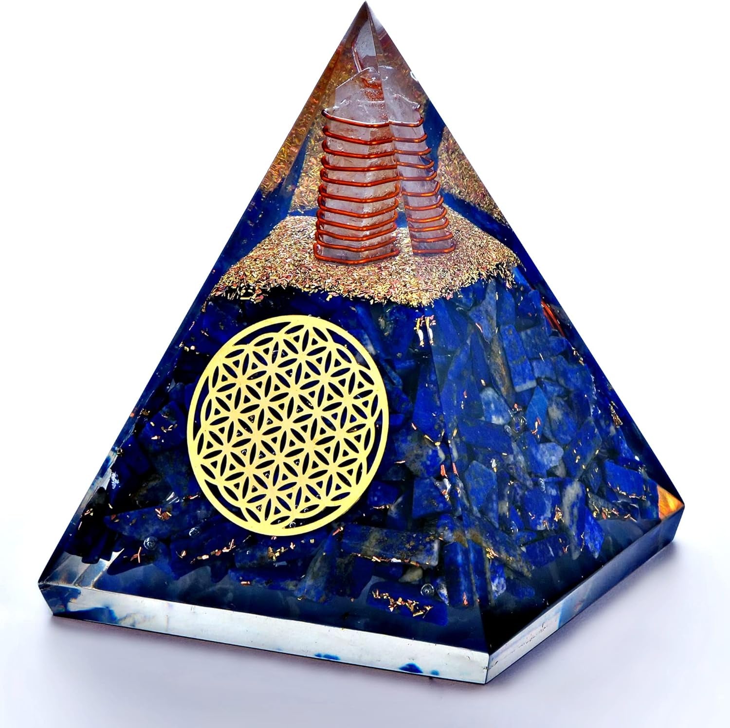 Orgone Pyramid – Handmade Crystal Orgone Generators with Flower of Life