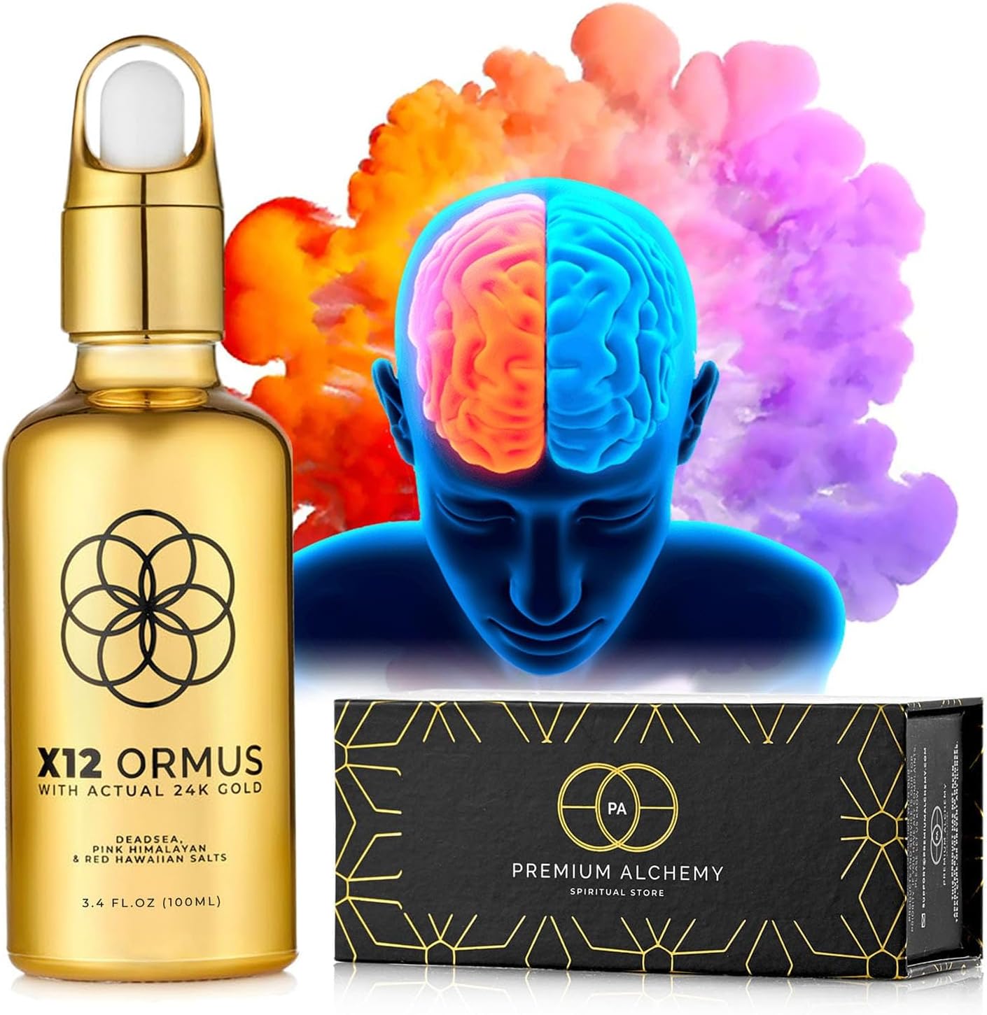 X12 Ormus Monoatomic Gold Elixir – Ultra-Potent 24K Liquid Gold (3.4oz) | High-Frequency Energy | Made by Master Alchemists