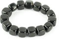 Authentic Shungite Bracelet – Natural Stone Jewelry for Energy Protection & Wellness | Unisex Stretch Bracelet for Balance & Grounding