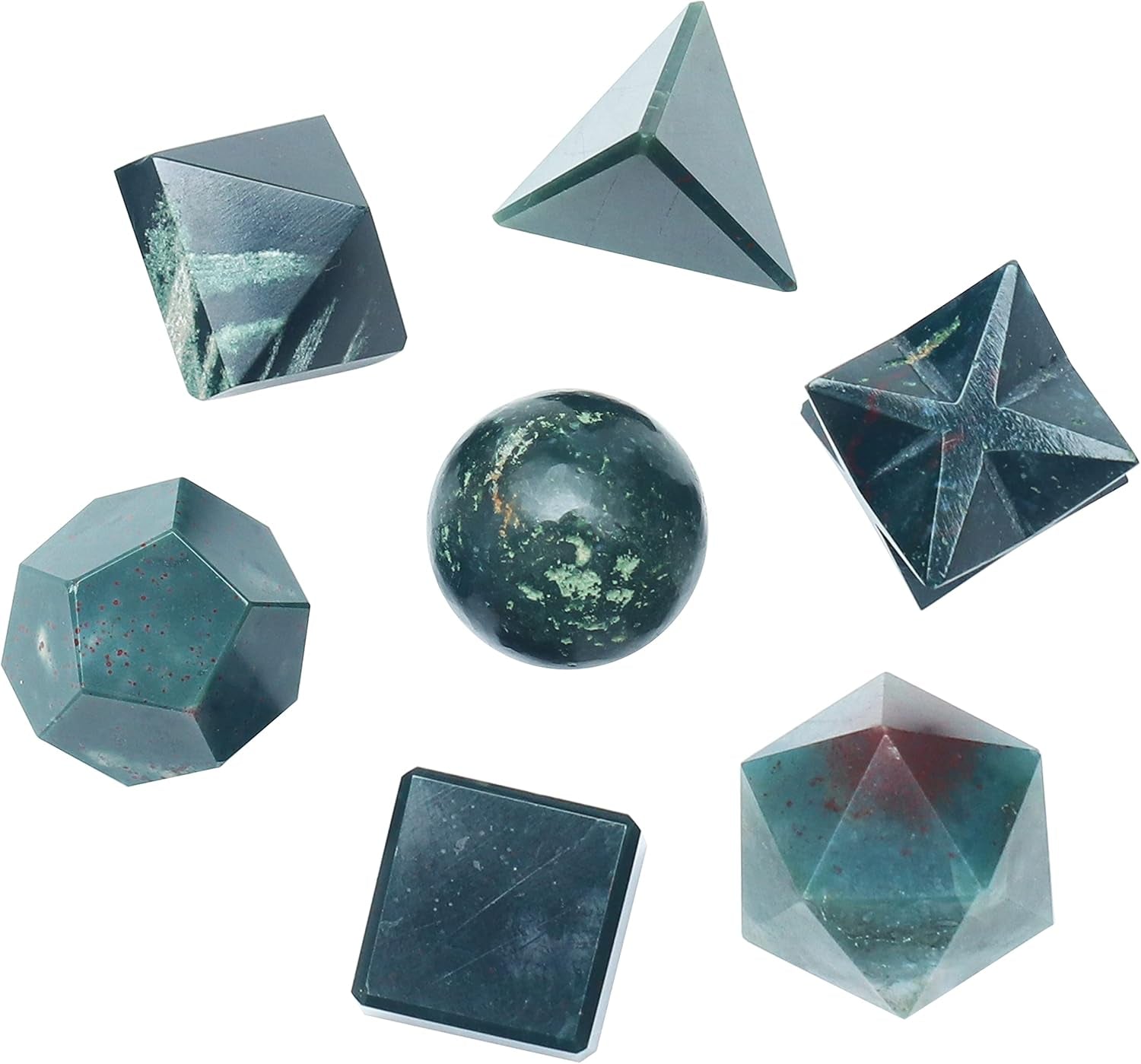 Platonic Solid Sacred Geometry Set for Reiki Healing & Chakra Balancing (15-20mm)