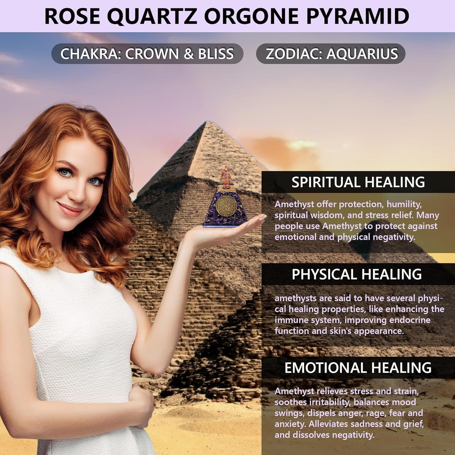 Orgone Pyramid – Handmade Crystal Orgone Generators with Flower of Life