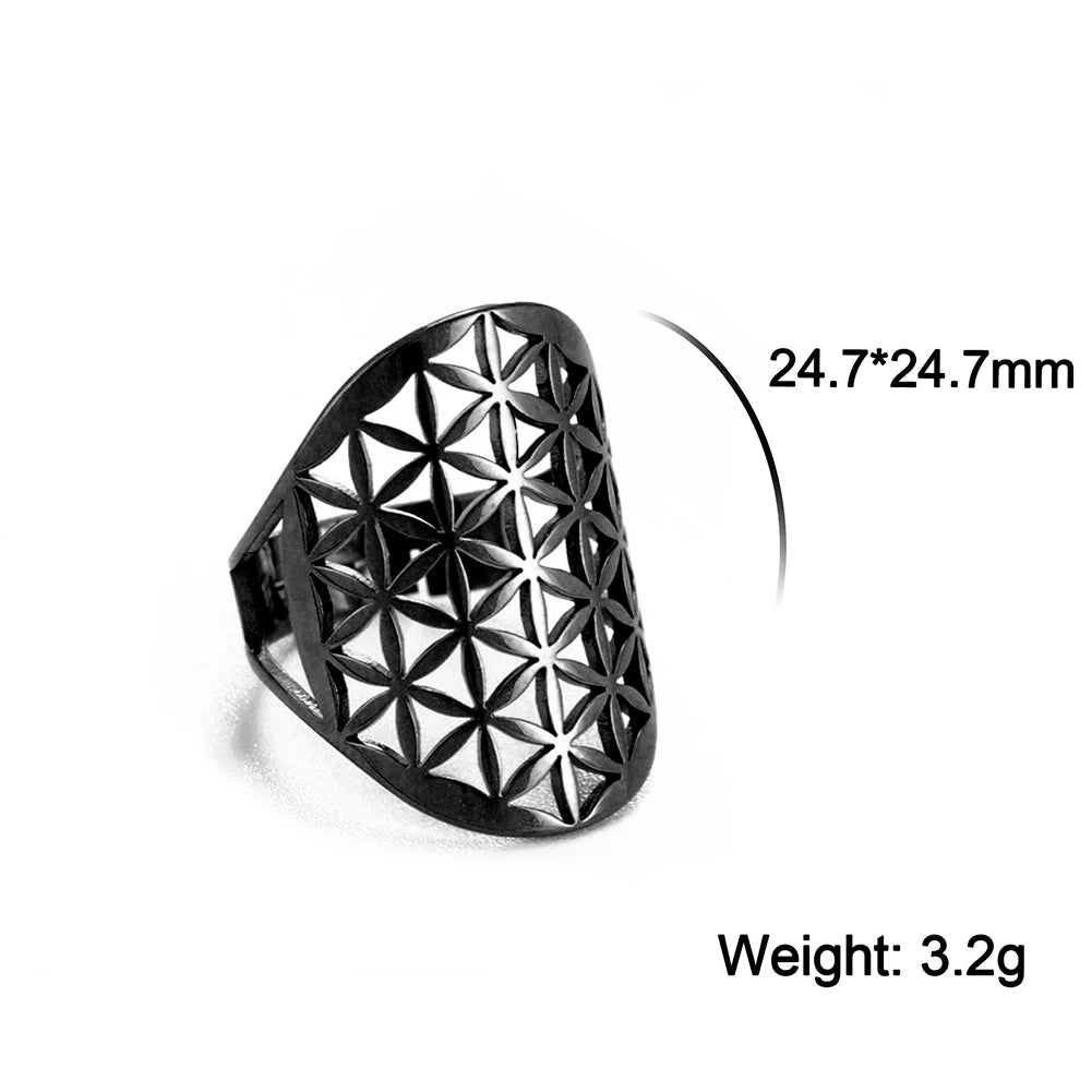 Sacred Geometry Ring –  Flower of Life | Metatron’s Cube | and More