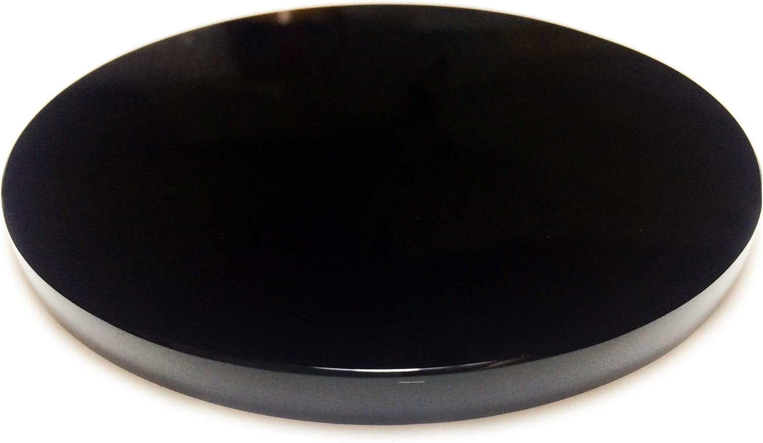 Black Obsidian Scrying Mirror with Wooden Stand | 100mm Divination & Meditation Tool
