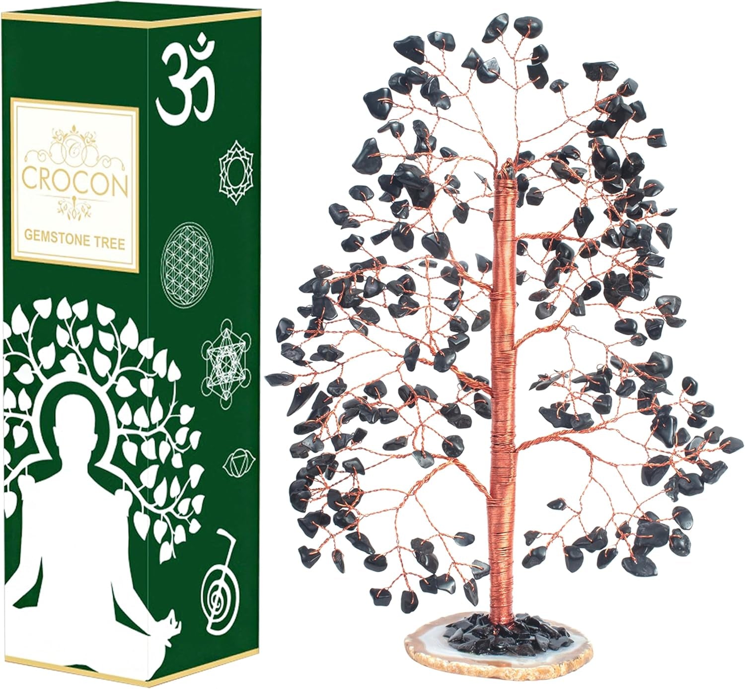 7 Chakra Tree of Life - Crystal Tree for Positive - Gemstone Tree - Seven Chakra Tree Spiritual Wisdom Feng Shui Tree Decor - Handmade - Healing Tree - Attract Good Luck & Charm Gift
