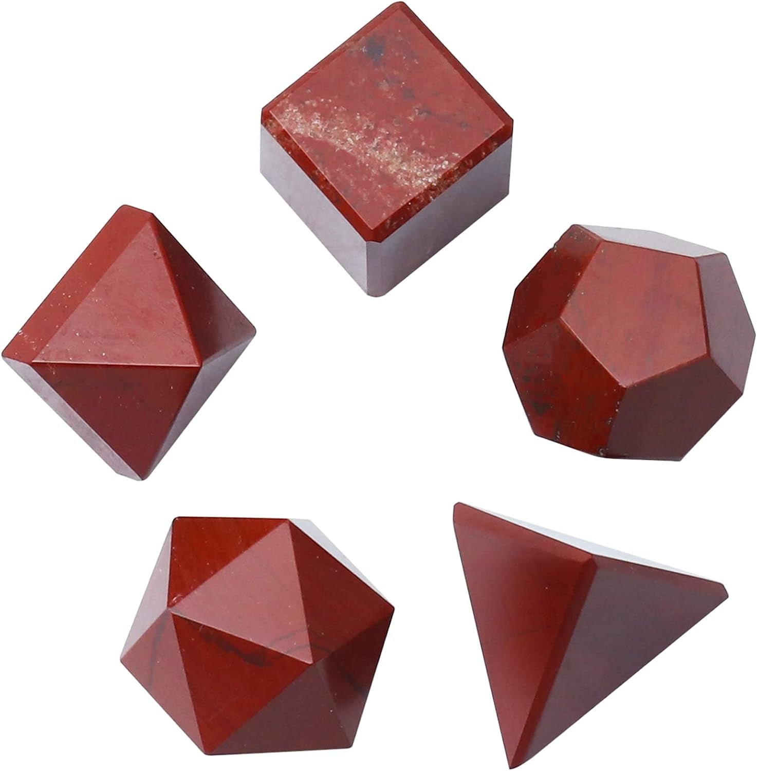 Platonic Solid Sacred Geometry Set for Reiki Healing & Chakra Balancing (15-20mm)