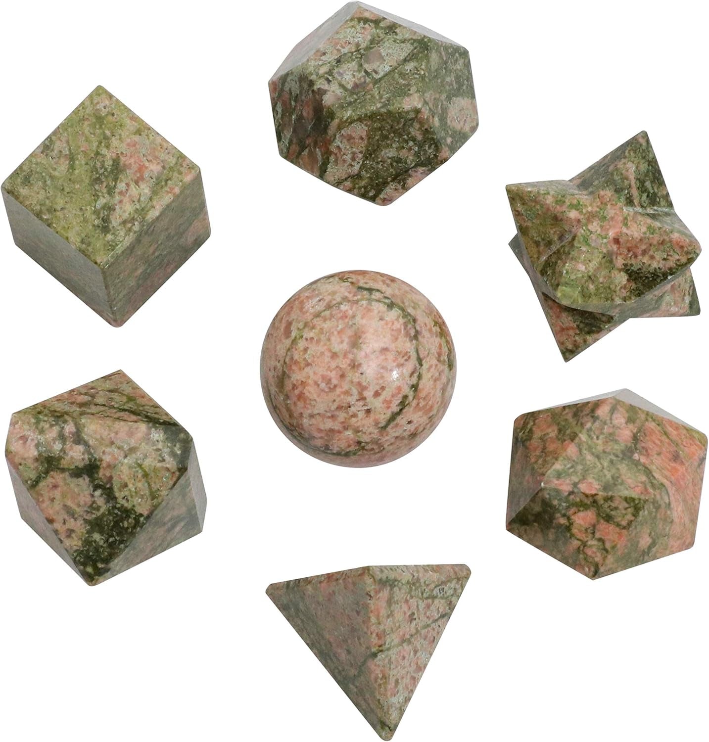 Platonic Solid Sacred Geometry Set for Reiki Healing & Chakra Balancing (15-20mm)