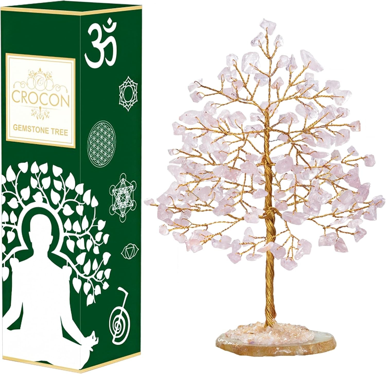 7 Chakra Tree of Life - Crystal Tree for Positive - Gemstone Tree - Seven Chakra Tree Spiritual Wisdom Feng Shui Tree Decor - Handmade - Healing Tree - Attract Good Luck & Charm Gift
